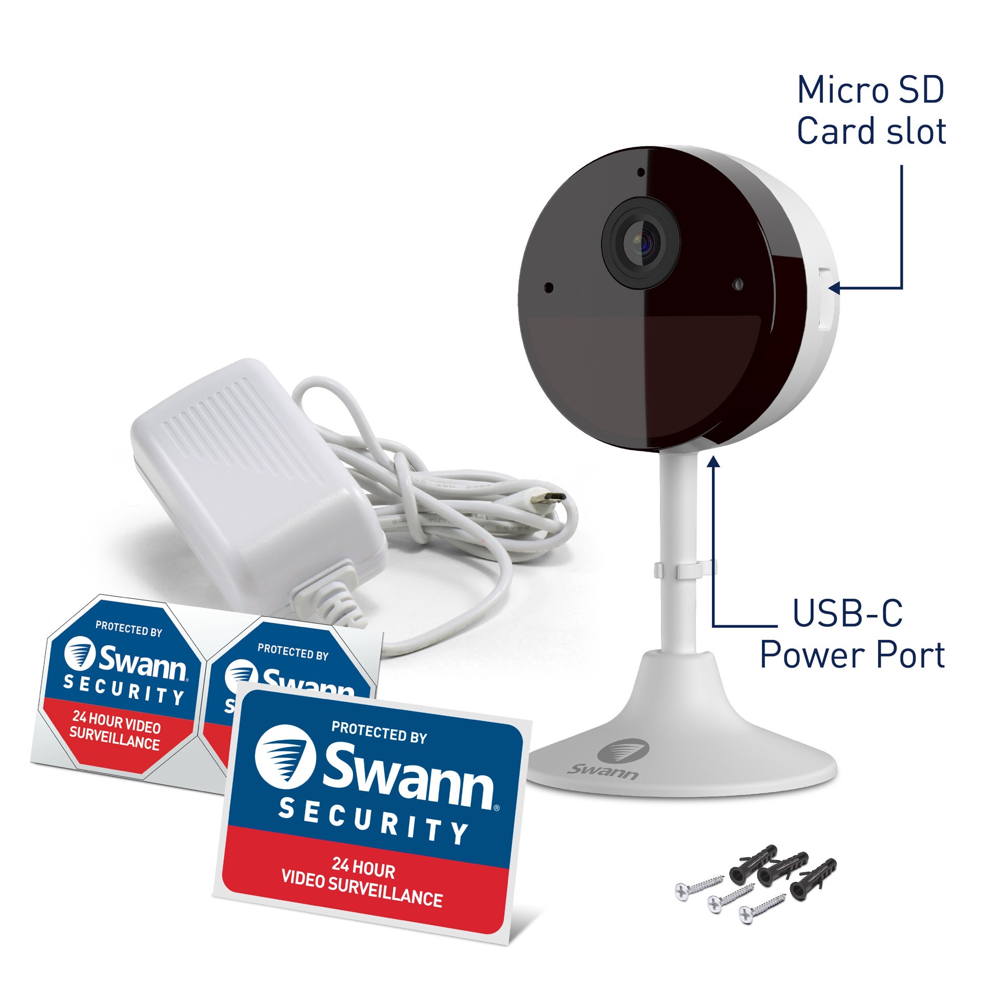 slide 6 of 6, Swann 2K Indoor Wi-Fi IP Digital Still Image Video Camera, 1 ct