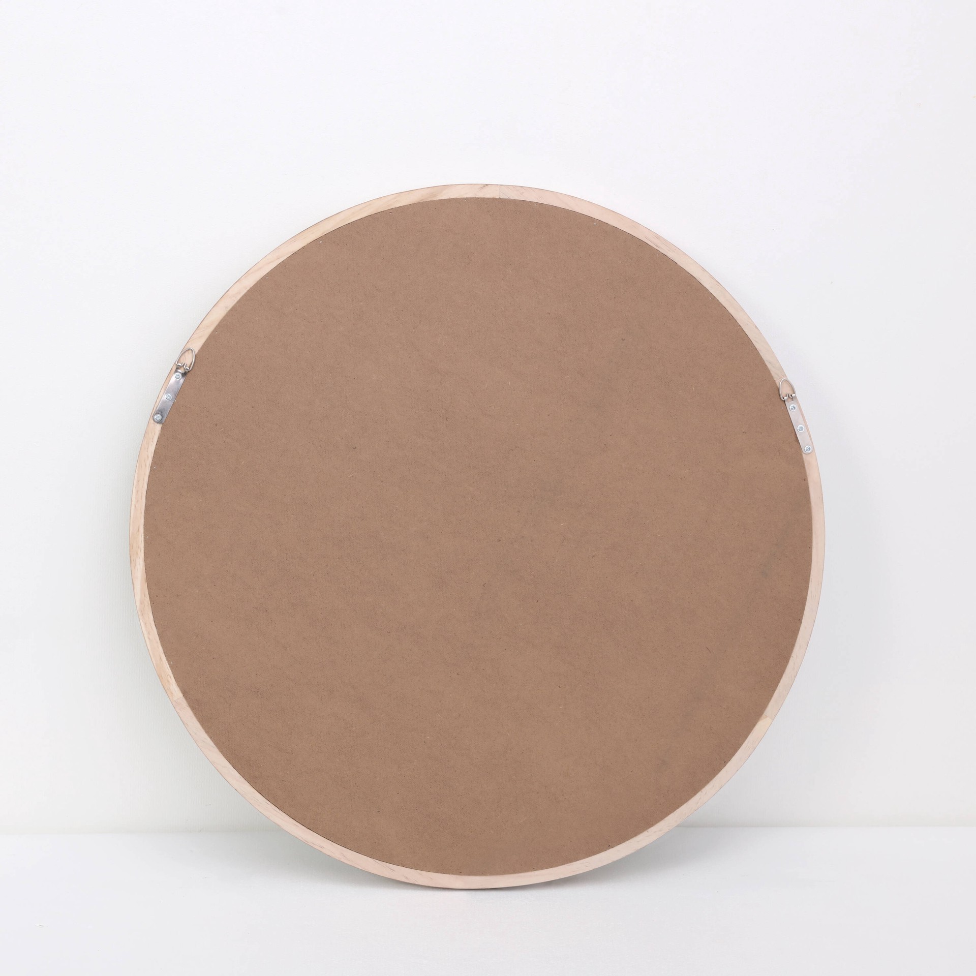 slide 4 of 6, allen + roth 27.5-in W x 30.0-in H Round White wash Framed Wall Mirror, 1 ct