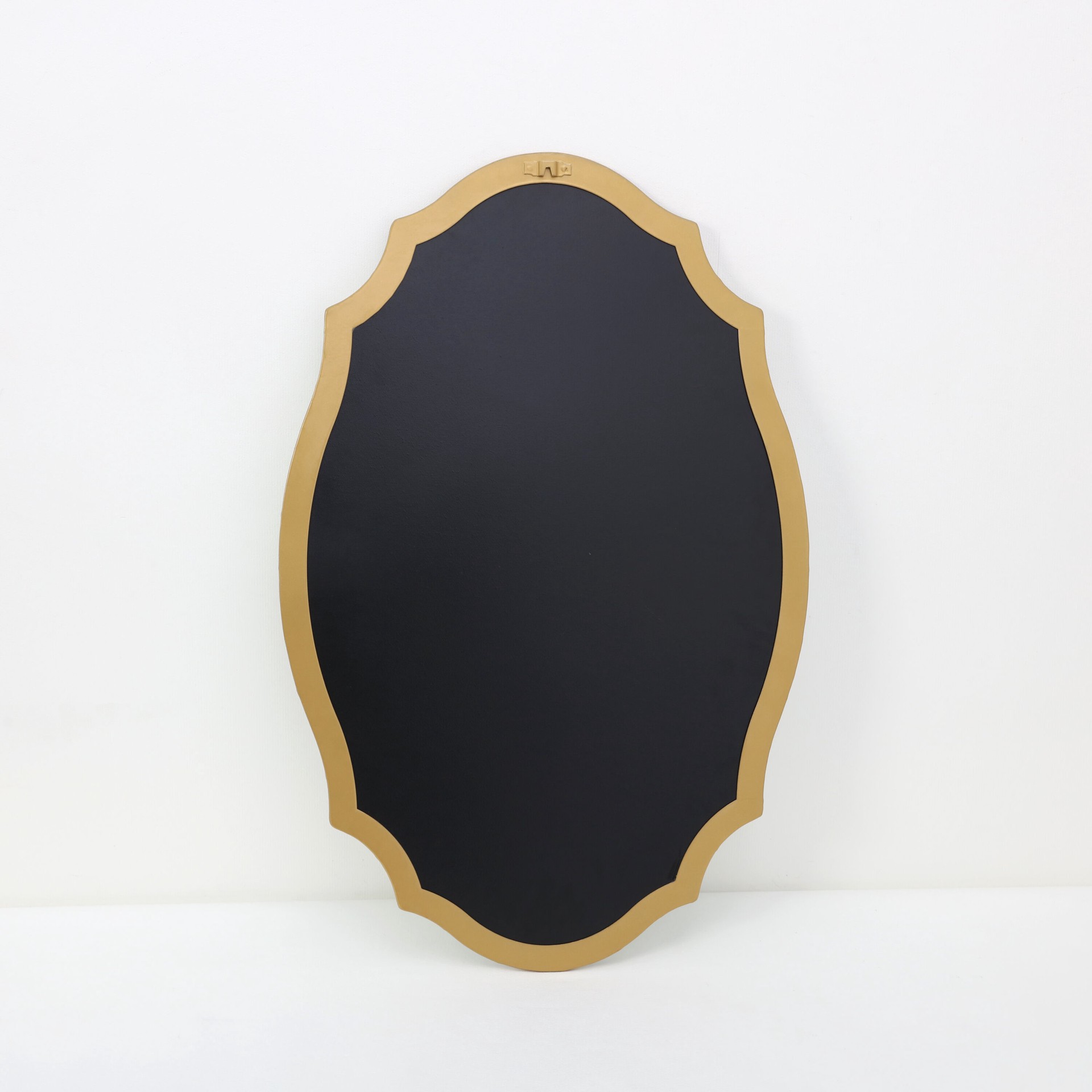 slide 4 of 6, allen + roth 22-in W x 34.0-in H Oval Gold Beveled Wall Mirror, 1 ct