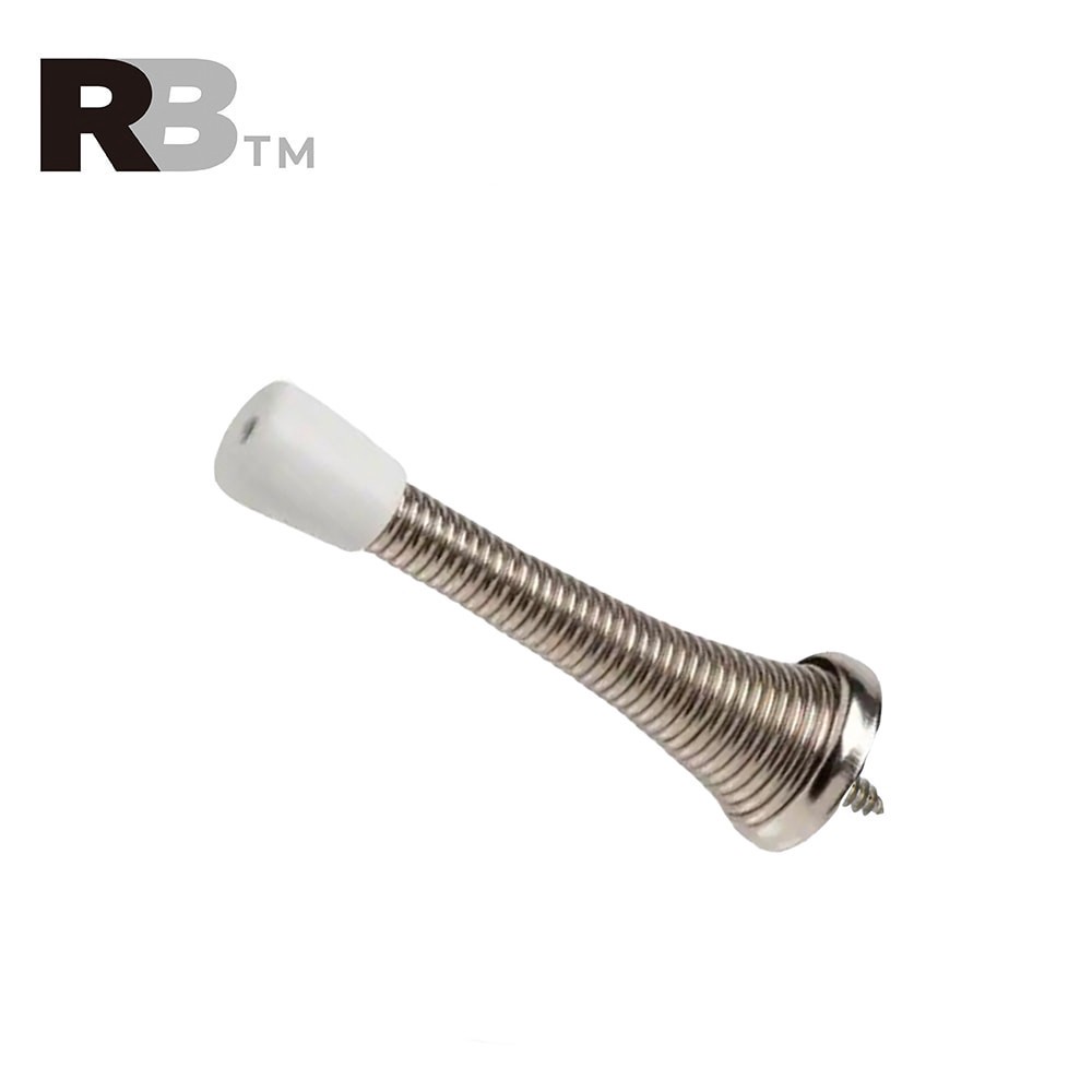 slide 4 of 6, RELIABILT 3-in Chrome Spring Door Stop, 1 ct