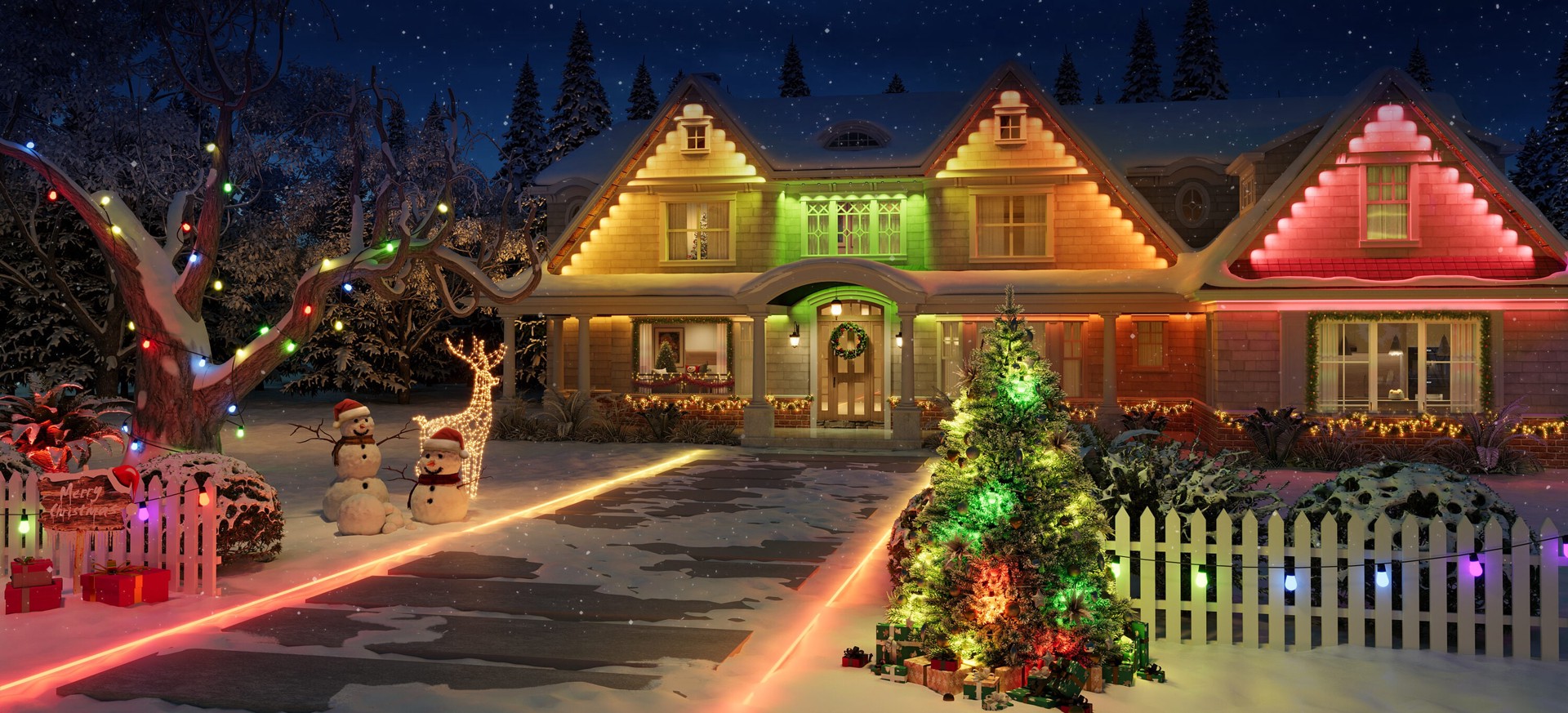 slide 2 of 6, Govee 48-ft Plug-in Multicolor Indoor/Outdoor String Light with 15 Color changing -Light LED Edison Bulbs Bluetooth Compatibility Wi-Fi Compatibility, 1 ct