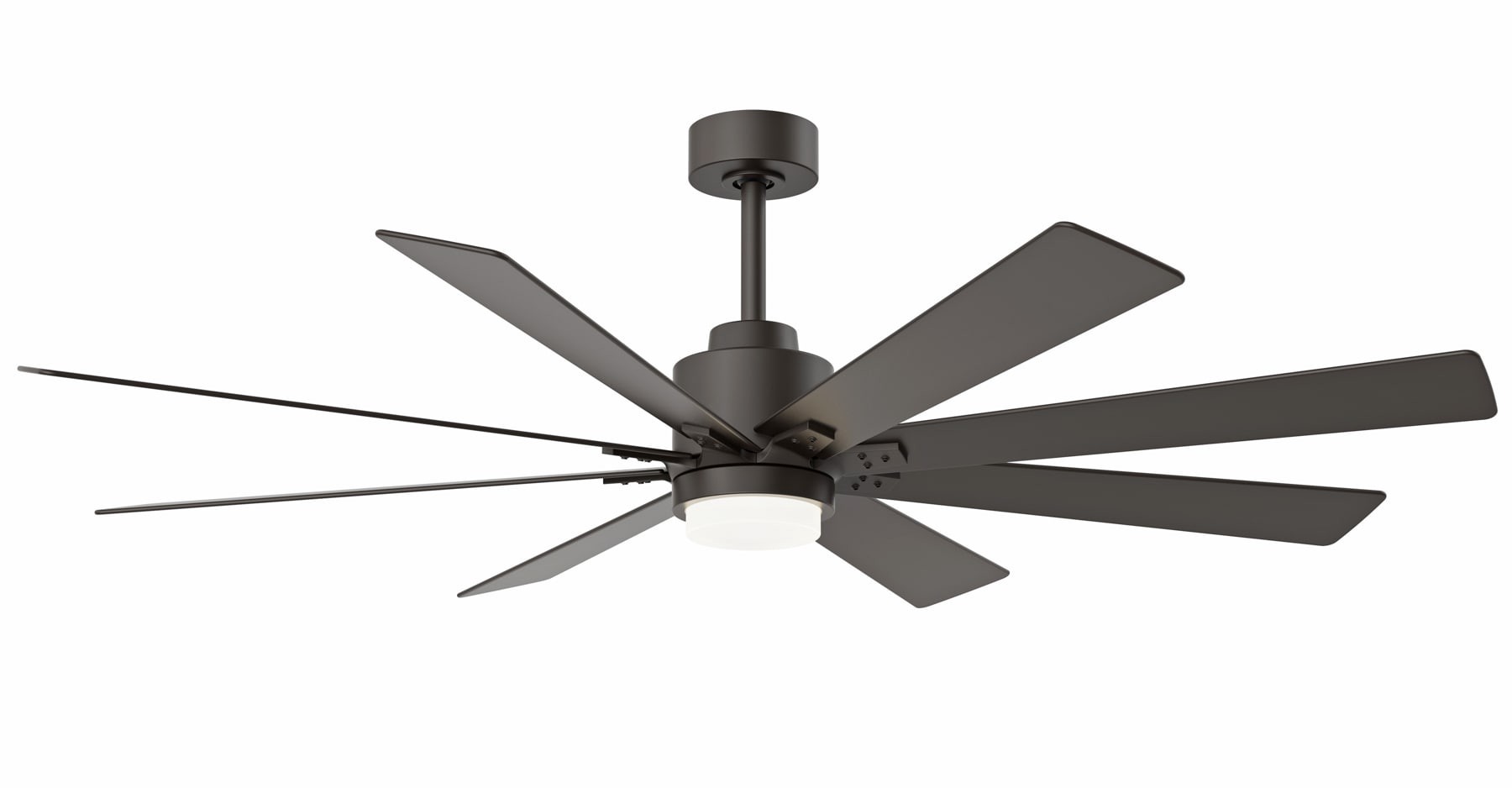 slide 3 of 6, Minka Ceiling Fan Co. Hyland 60-in Integrated LED Outdoor Oil Rubbed Bronze with Oil Rubbed Bronze Blades Ceiling Fan With Light - Remote Included ( 8 -Blade ), 1 ct