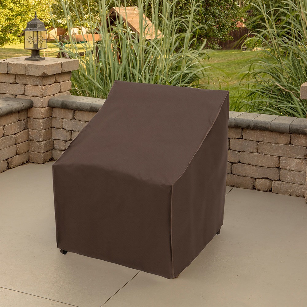slide 4 of 5, Style Selections Dark brown Premium Polyester Patio Furniture Cover For Conversation chair, 1 ct