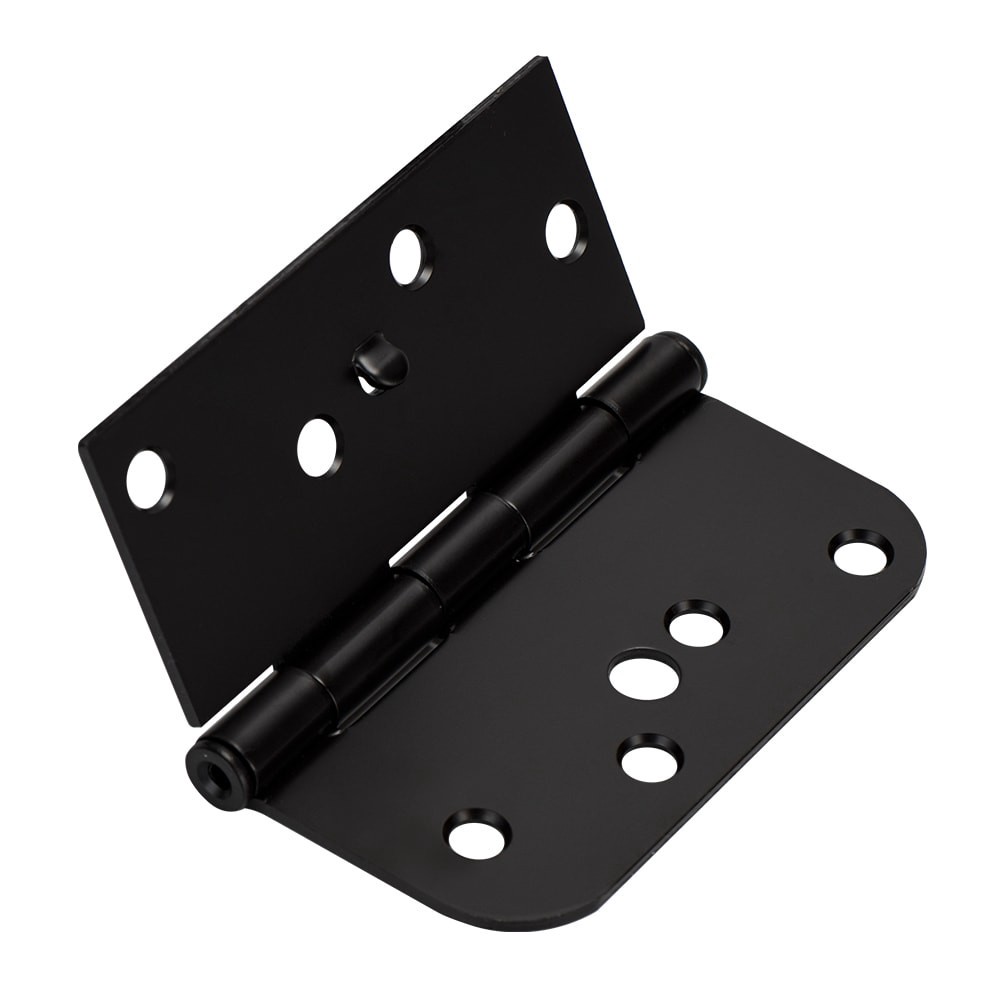 slide 3 of 6, RELIABILT Silent 4-in H x 5/8-in Radius Matte Black Mortise Interior Door Hinge, 1 ct