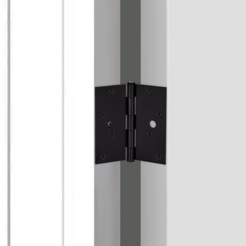 slide 5 of 6, RELIABILT Silent 4-in H Square Matte Black Security Interior Door Hinge 3 -Pack, 1 ct