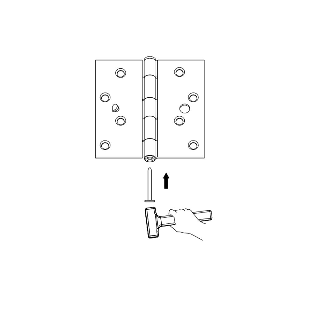 slide 6 of 6, RELIABILT Silent 4-in H Square Matte Black Security Interior Door Hinge 3 -Pack, 1 ct