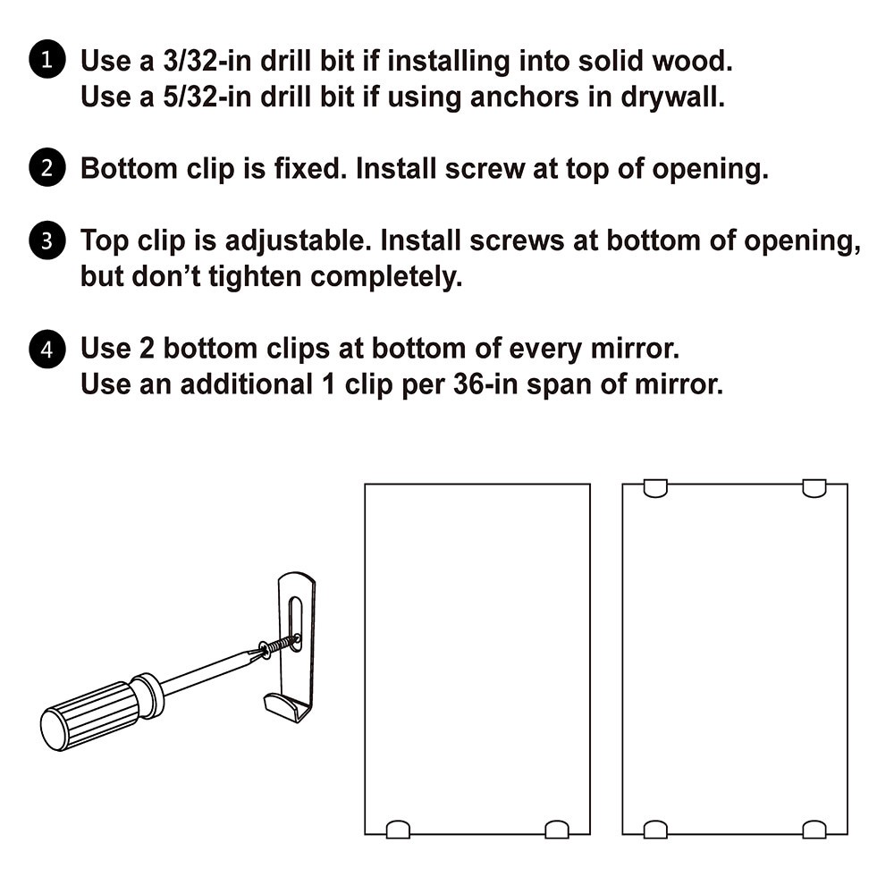 slide 4 of 6, Project Source 4 -Pack Metal Mirror clip, 1 ct