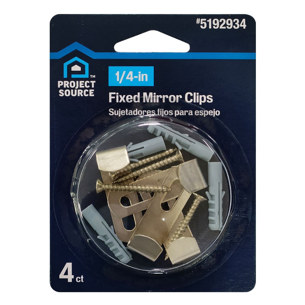 slide 5 of 6, Project Source 4 -Pack Metal Mirror clip, 1 ct