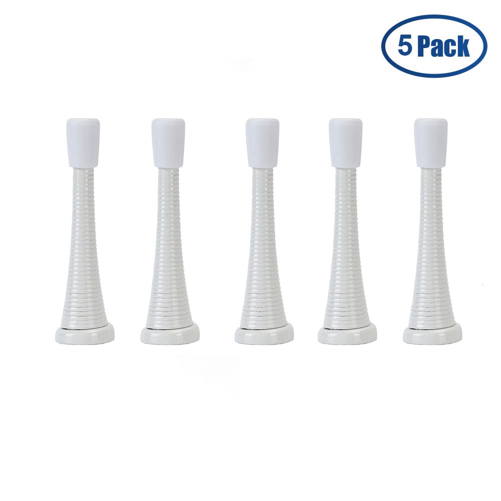 slide 1 of 6, RELIABILT 3-in White Spring Door Stop 5 -Pack, 1 ct