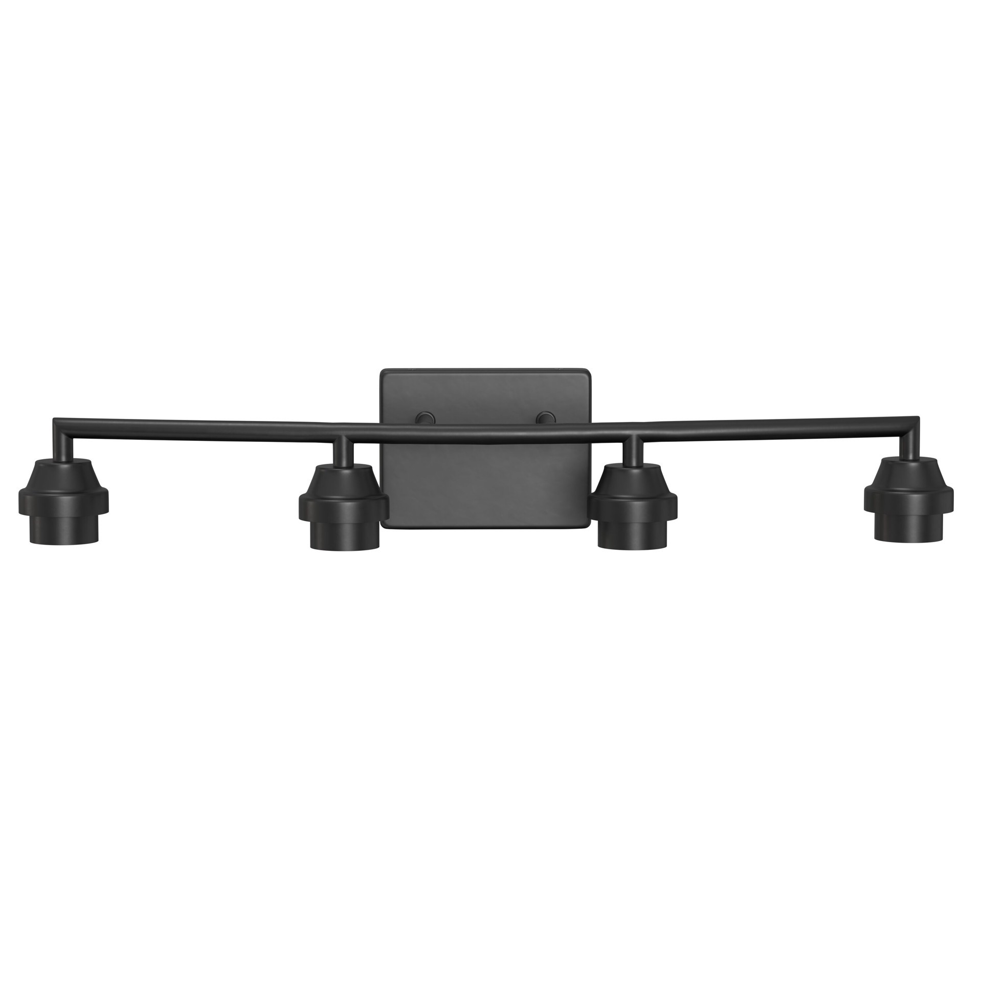 slide 4 of 6, Style Selections Mix and Match 26.75-in 4 Light Matte Black Transitional Bathroom Vanity light fitter, 1 ct