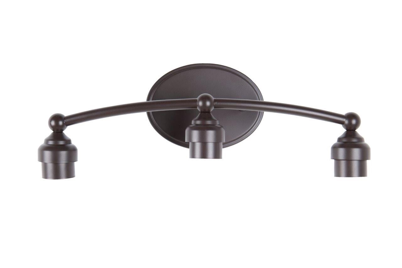 slide 1 of 6, Style Selections Mix and Match 20-in 3 -Light Bronze Transitional Vanity light fitter, 1 ct