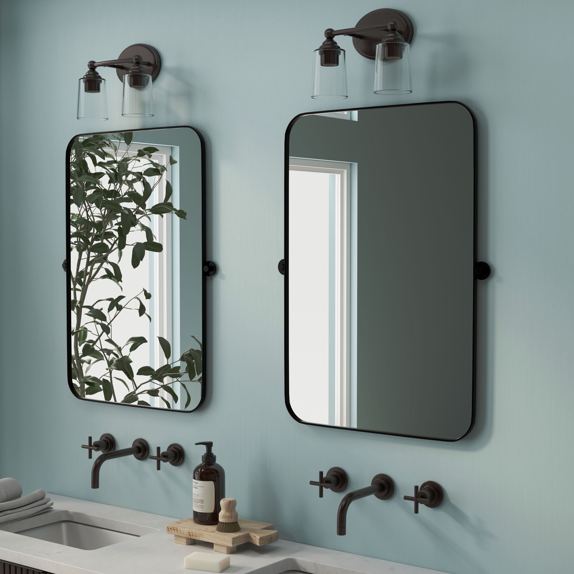 slide 5 of 6, Style Selections Mix and Match 10.5-in 2 Light Matte Bronze Transitional Bathroom Vanity light fitter, 1 ct