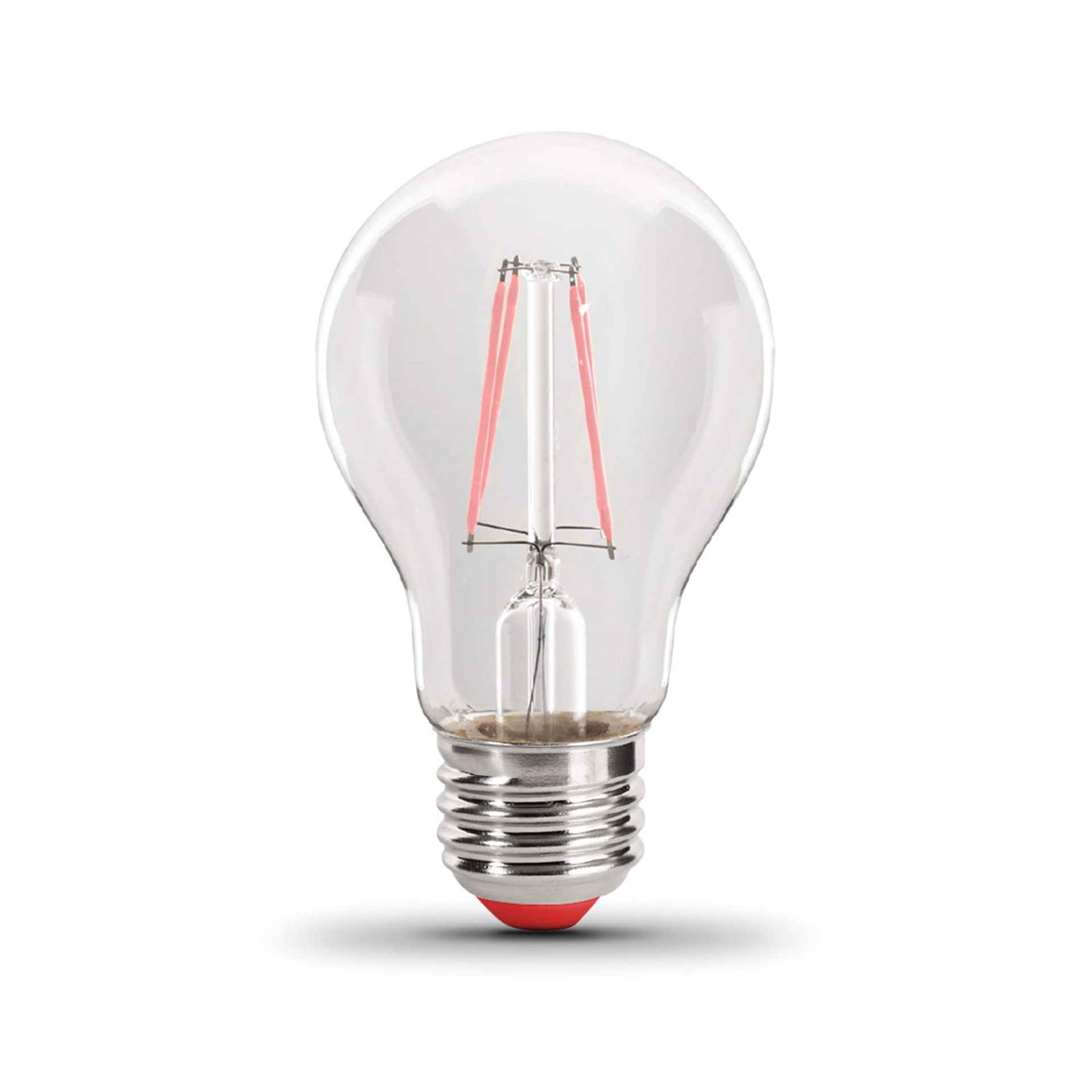 slide 5 of 6, Feit Electric A19 Red Medium base (E-26) LED Decorative Light Bulb, 1 ct