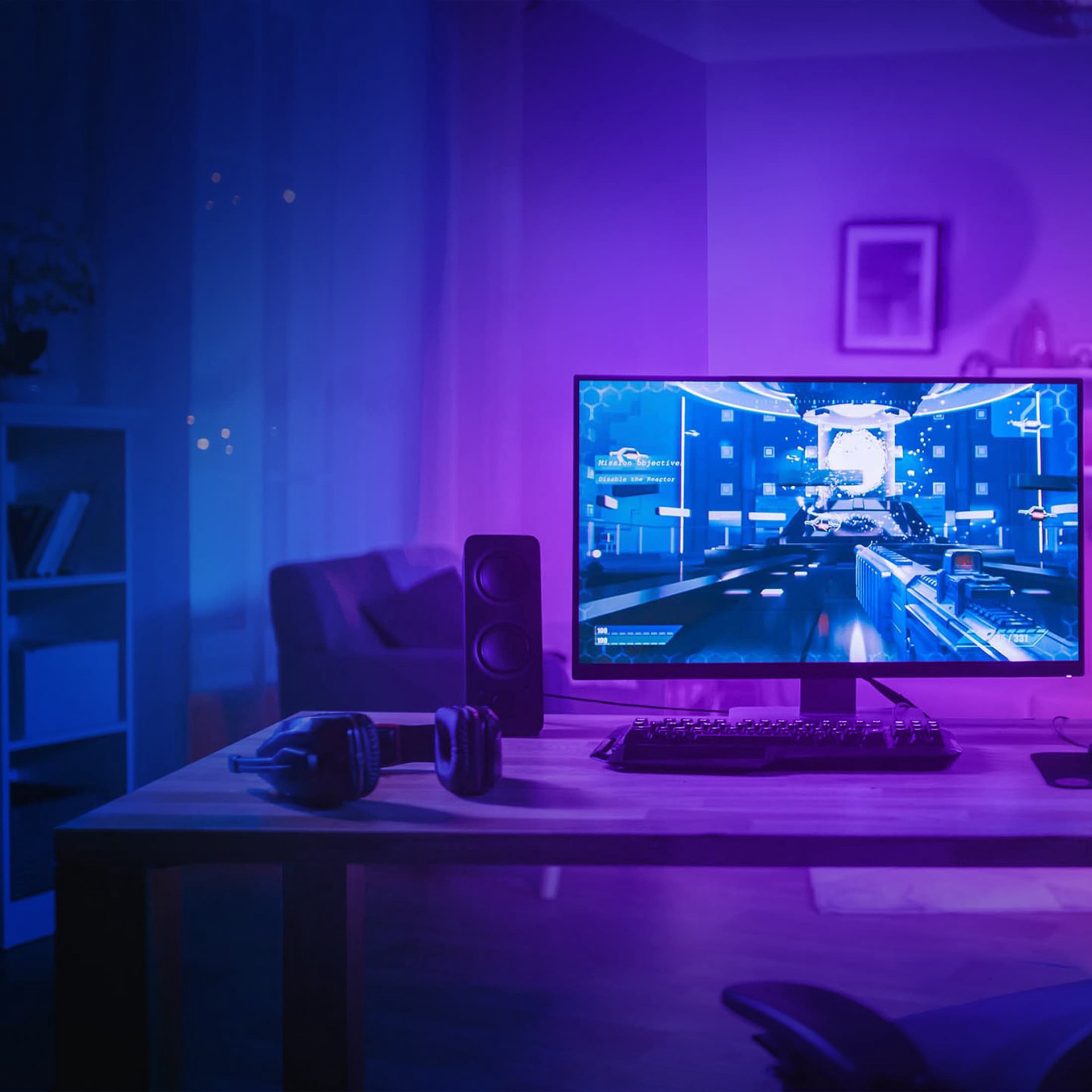 slide 4 of 6, Feit Electric 7 -Watt EQ A19 Black Medium base (E-26) LED Decorative Light Bulb, 1 ct