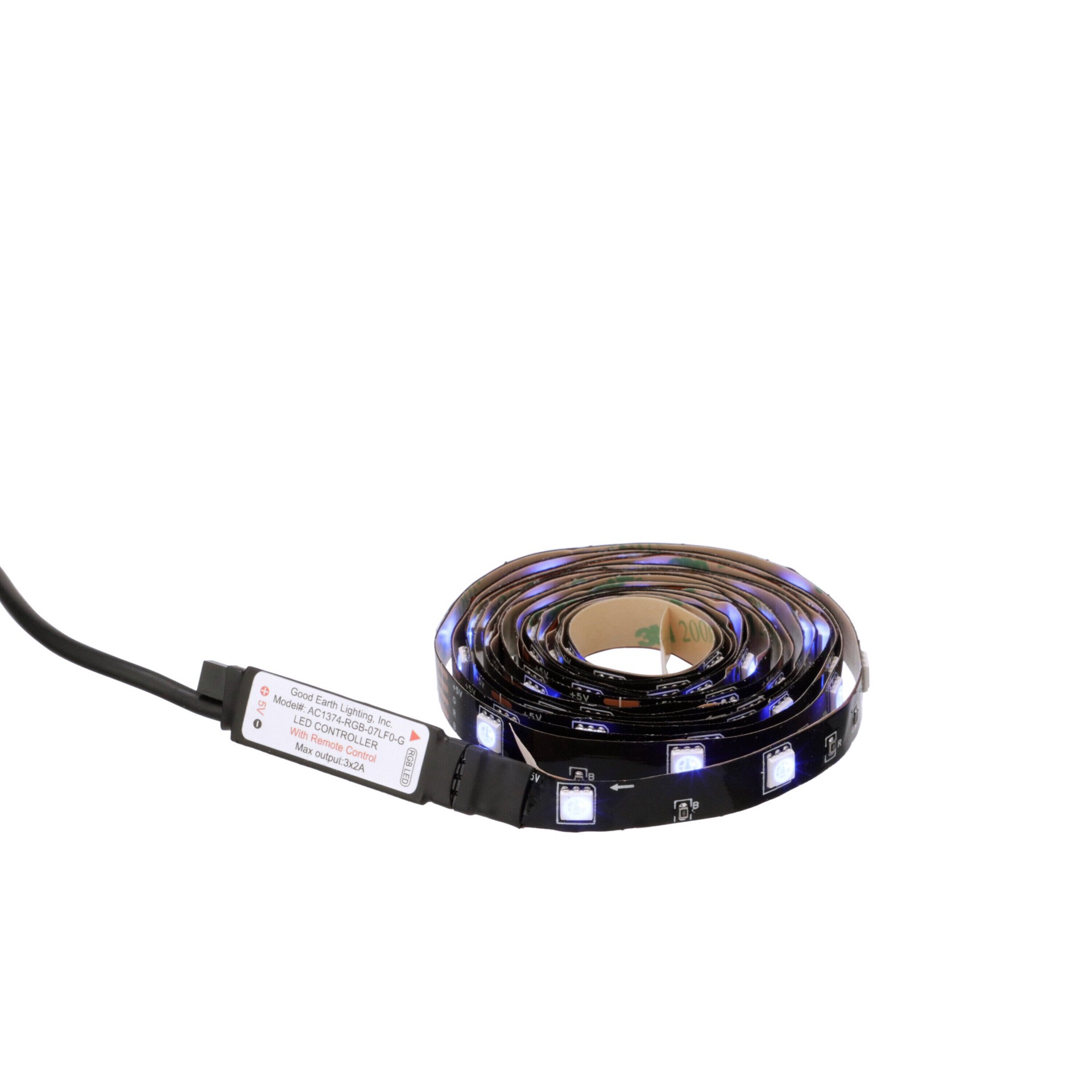 slide 5 of 6, Good Earth Lighting RGB 84-in Usb Plug-in LED Under Cabinet Tape Light with Remote, 1 ct