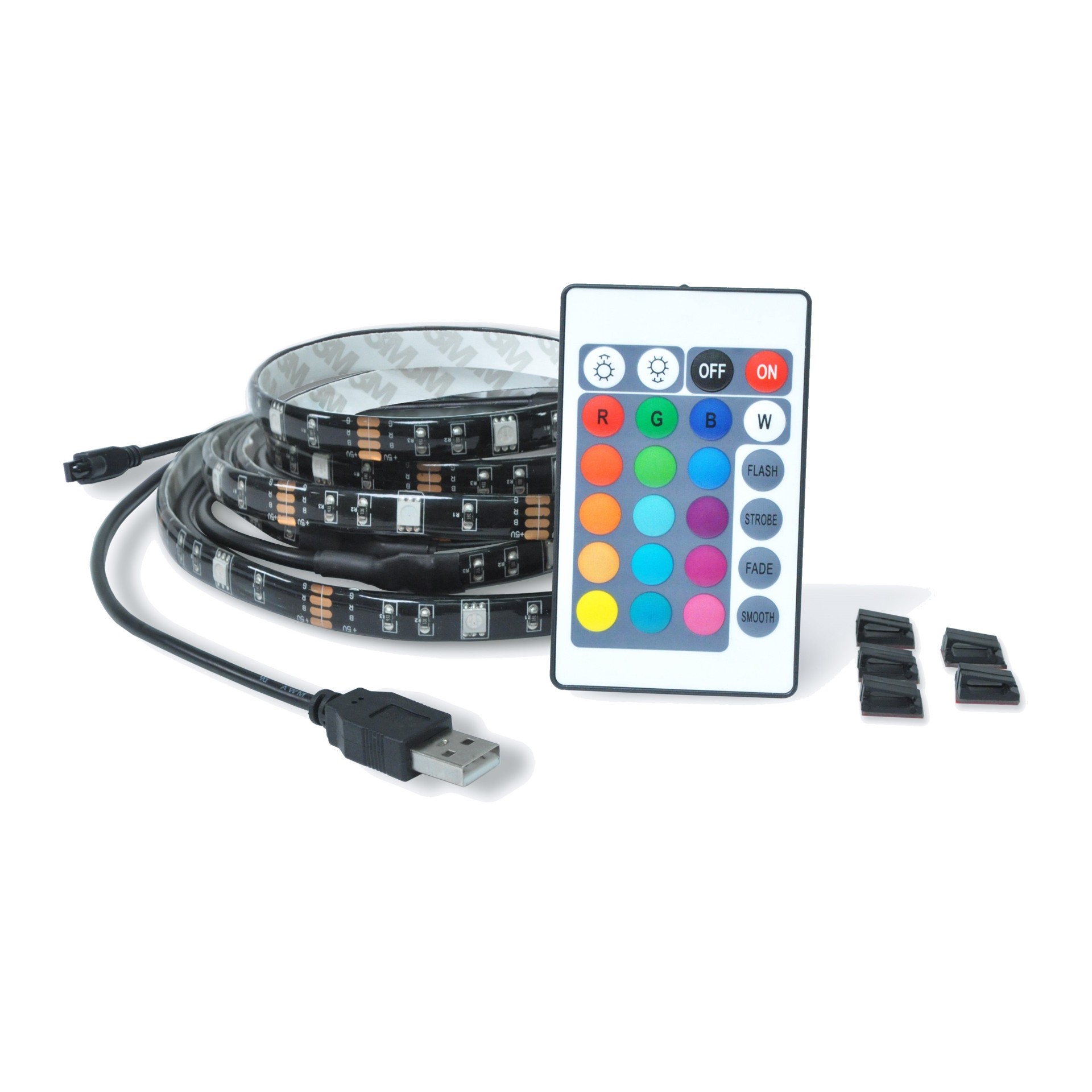 slide 1 of 6, Good Earth Lighting RGB 84-in Usb Plug-in LED Under Cabinet Tape Light with Remote, 1 ct