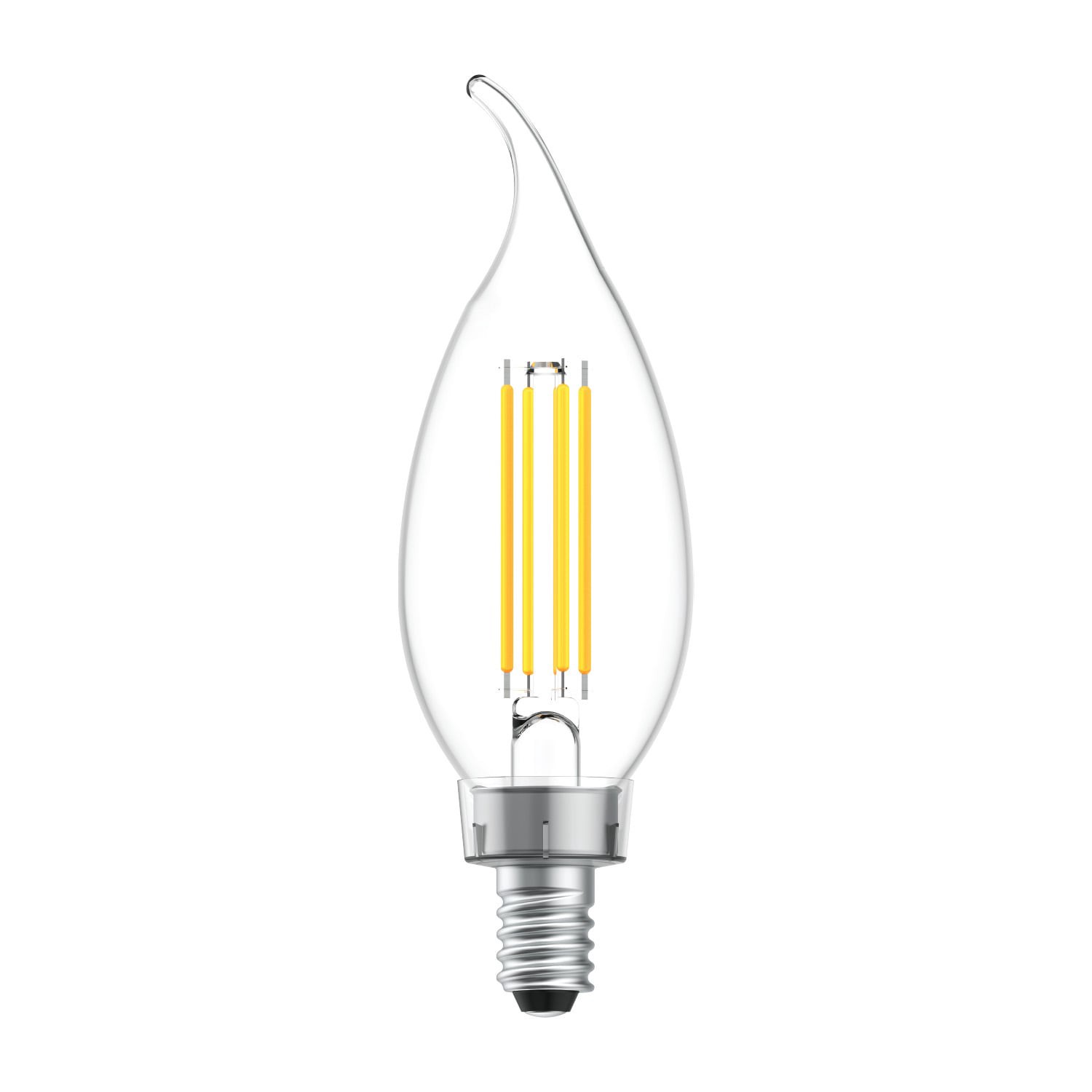 slide 3 of 6, GE 60 -Watt EQ CAC Soft white Candelabra base (E-12) Dimmable LED Decorative Light Bulb 6 -Pack, 1 ct