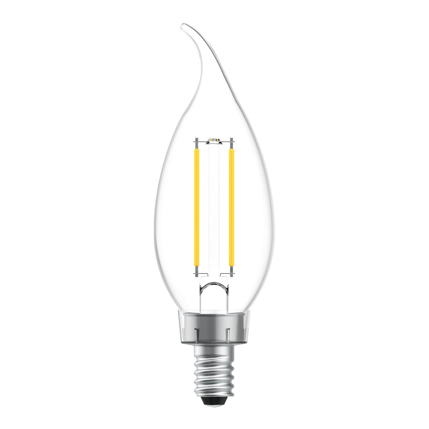 slide 3 of 6, GE 40 -Watt EQ CAC Soft white Candelabra base (E-12) Dimmable LED Decorative Light Bulb 6 -Pack, 1 ct
