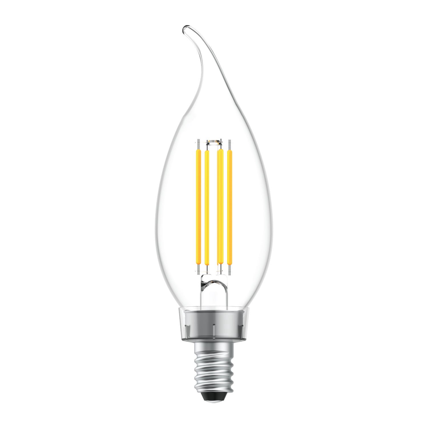 slide 3 of 6, GE 60 -Watt EQ CAC Daylight Candelabra base (E-12) Dimmable LED Decorative Light Bulb 6 -Pack, 1 ct