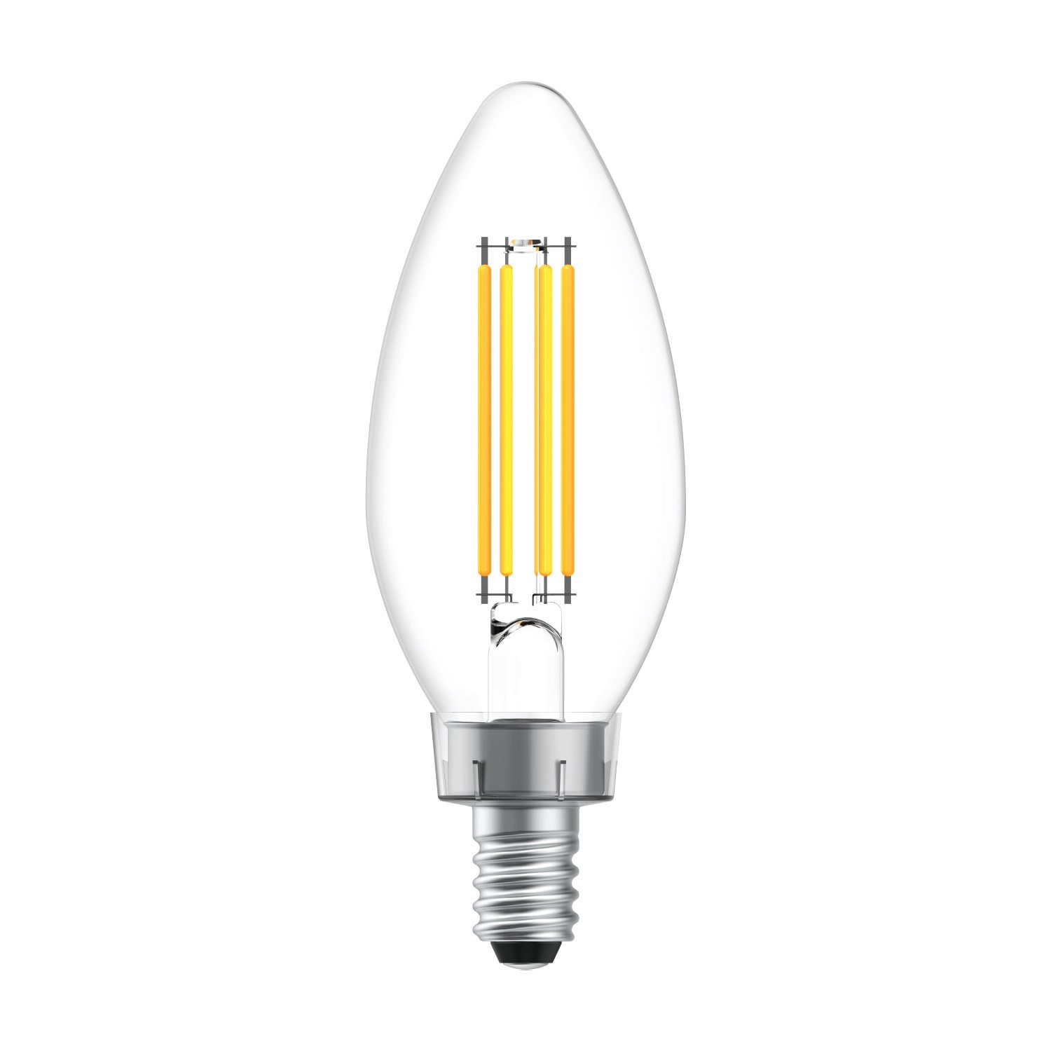 slide 3 of 6, GE 60 -Watt EQ BC Daylight Candelabra base (E-12) Dimmable LED Decorative Light Bulb 6 -Pack, 1 ct