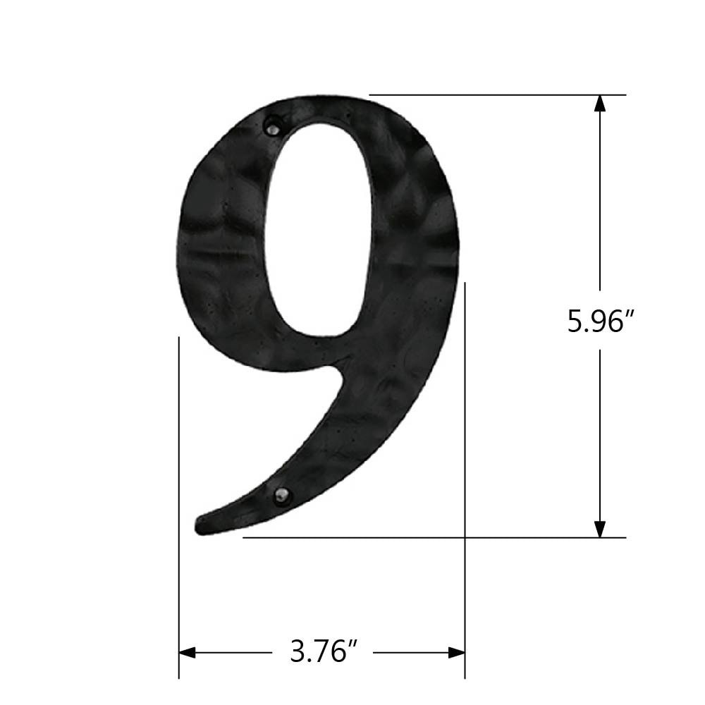 slide 6 of 6, RELIABILT 6-in Black Number 9, 1 ct