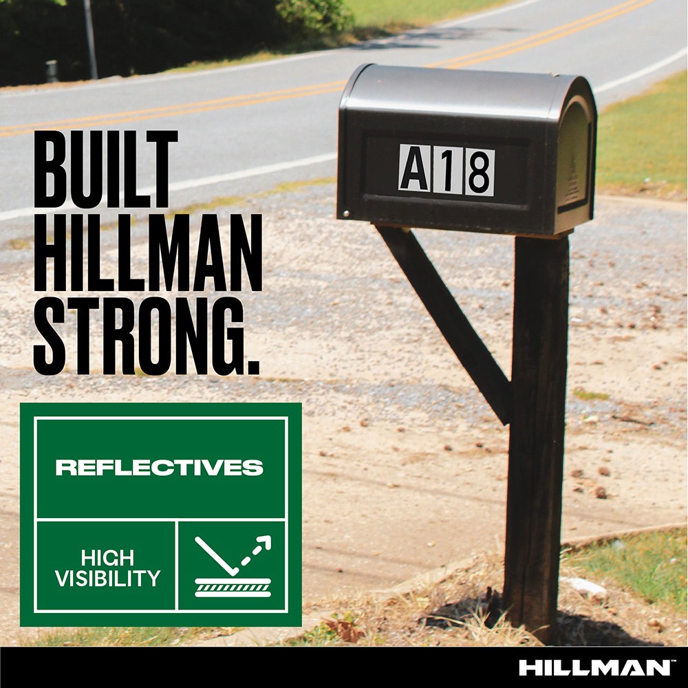 slide 4 of 6, Hillman 5-in Reflective Black Letter H, 1 ct