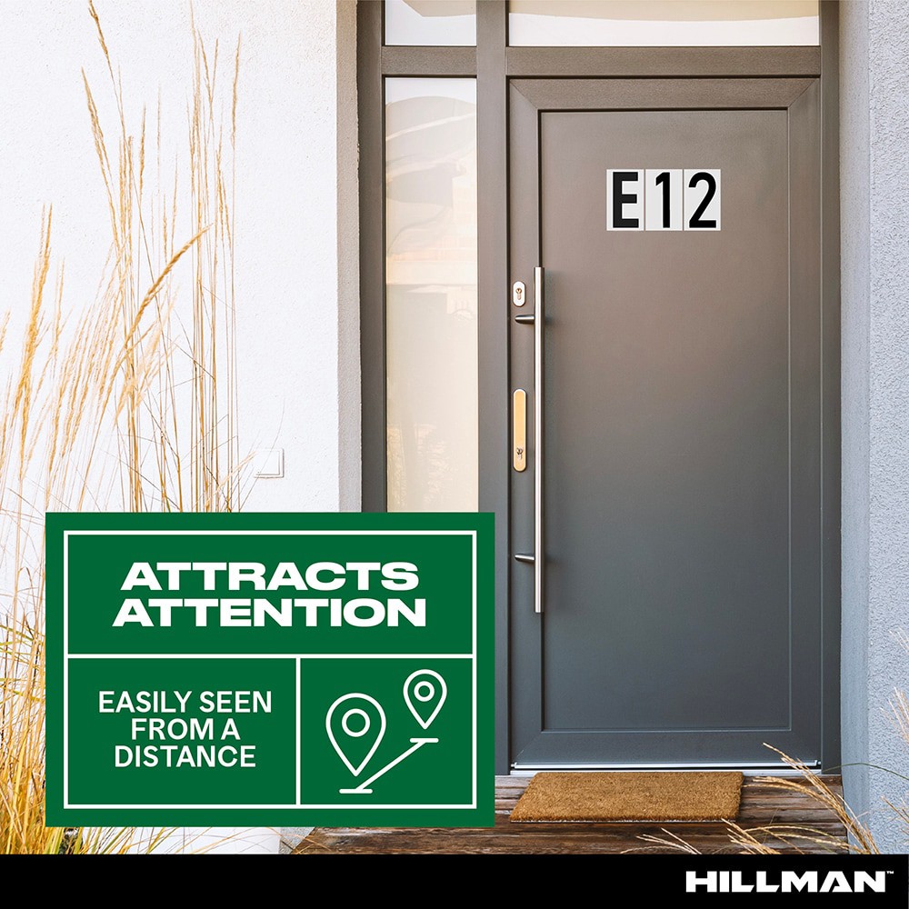 slide 5 of 6, Hillman 5-in Reflective Black Letter H, 1 ct