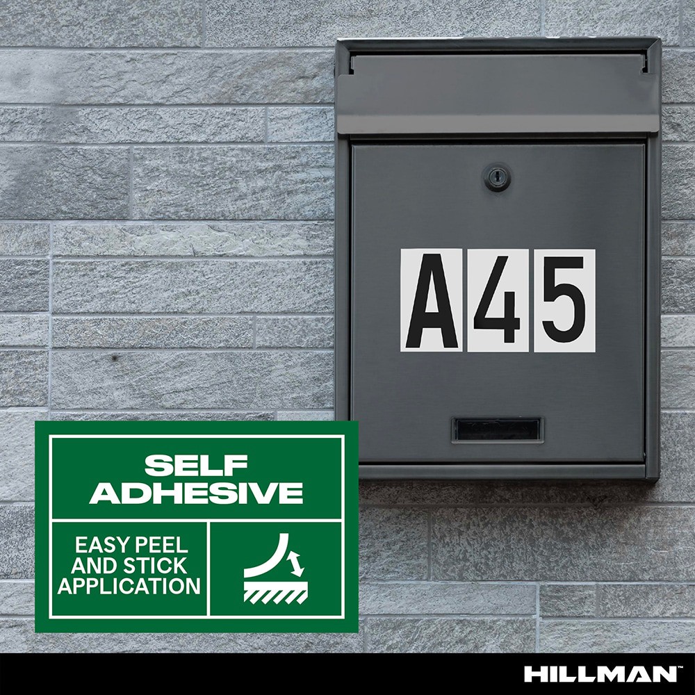 slide 6 of 6, Hillman 5-in Reflective Black Letter H, 1 ct