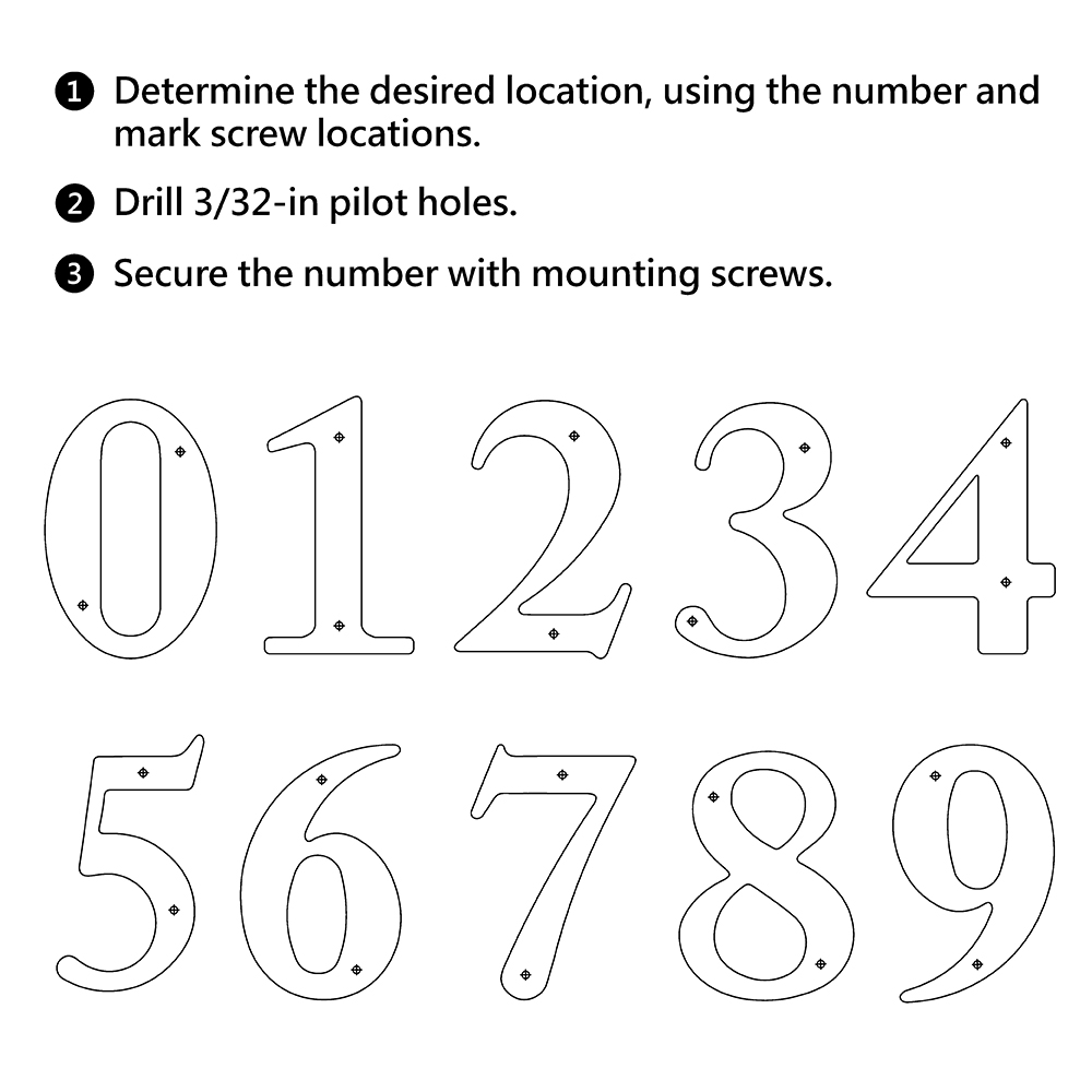 slide 5 of 6, RELIABILT 6-in Black Number 5, 1 ct