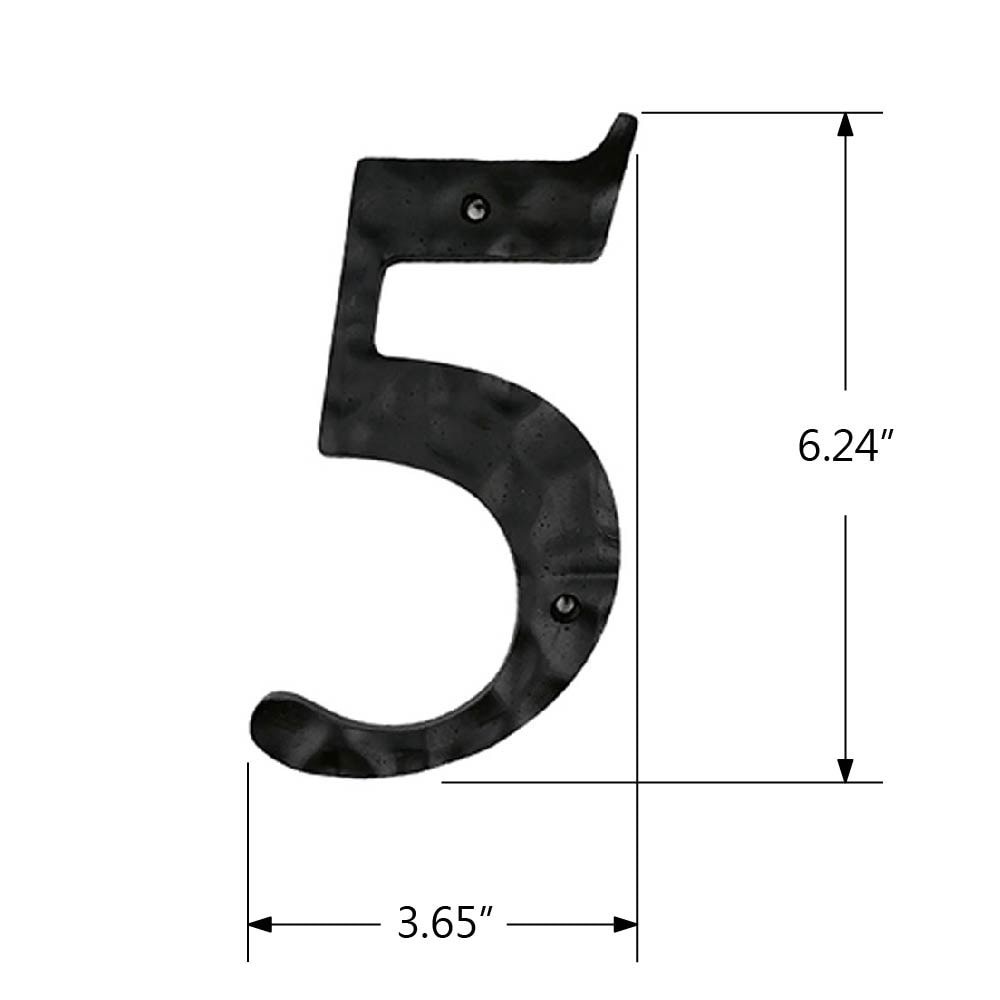 slide 6 of 6, RELIABILT 6-in Black Number 5, 1 ct