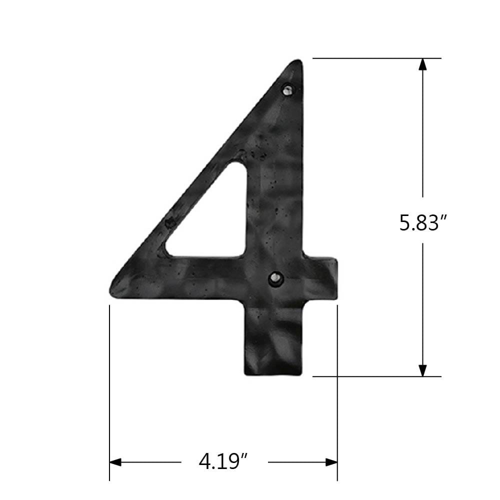 slide 6 of 6, RELIABILT 6-in Black Number 4, 1 ct