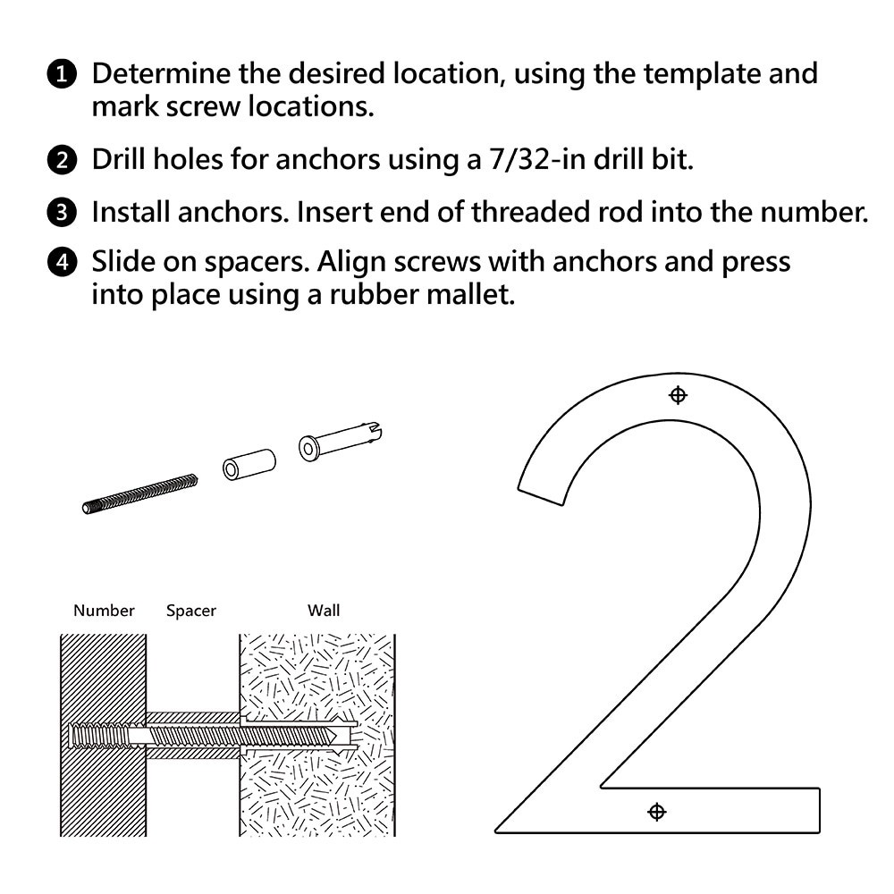 slide 3 of 6, Origin 21 Urbana Park 4-in Black Number 2, 1 ct