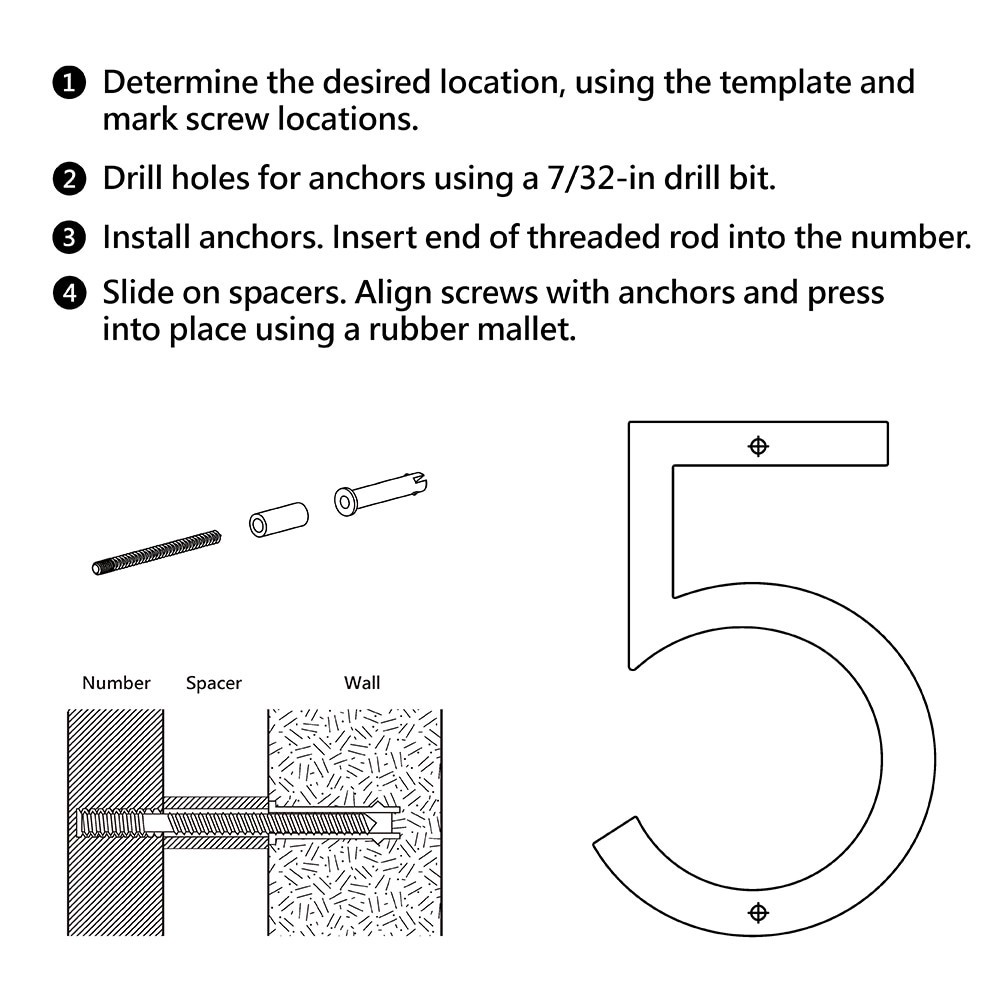slide 3 of 6, Origin 21 Urbana Park 5-in Gold Number 5, 1 ct