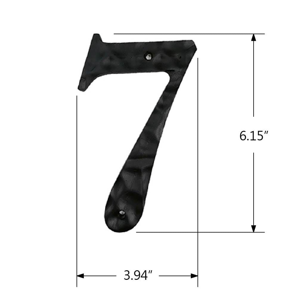 slide 6 of 6, RELIABILT 6-in Black Number 7, 1 ct