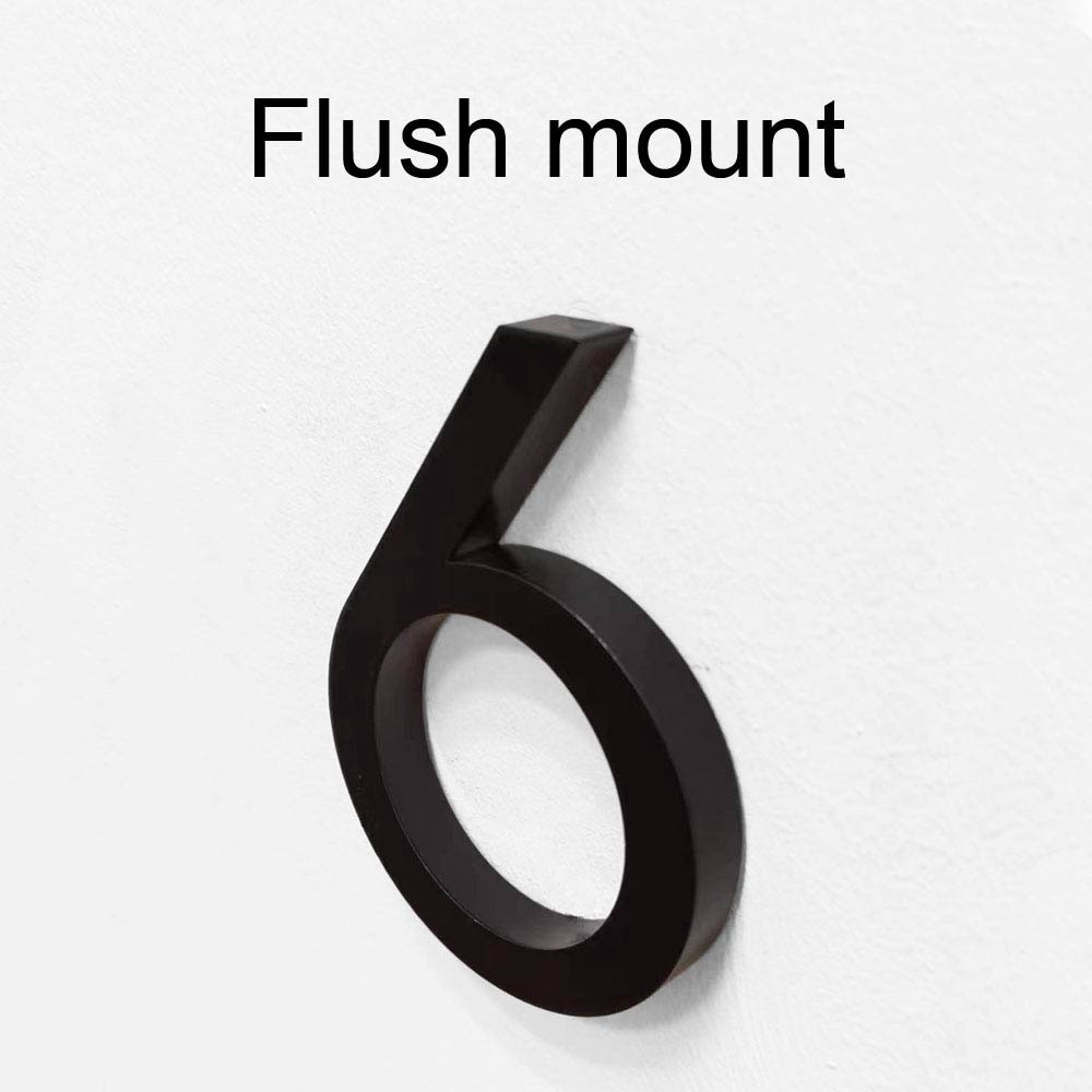 slide 6 of 6, Origin 21 Urbana Park 4-in Black Number 6, 1 ct