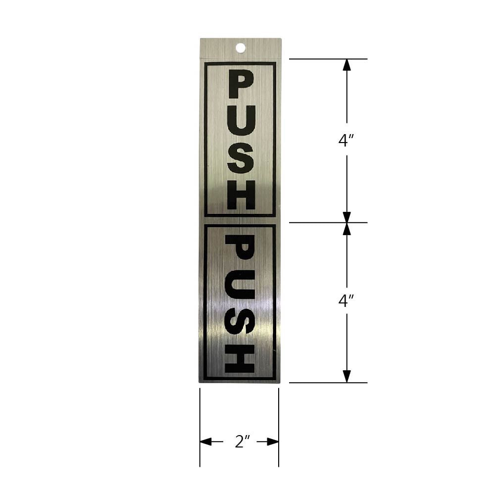 slide 4 of 6, RELIABILT Push 2-in x 8-in Plastic Information display Sign, 1 ct