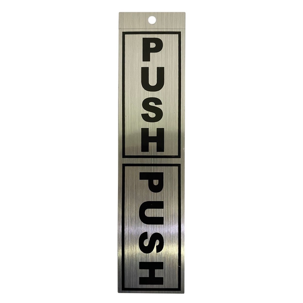 slide 1 of 6, RELIABILT Push 2-in x 8-in Plastic Information display Sign, 1 ct