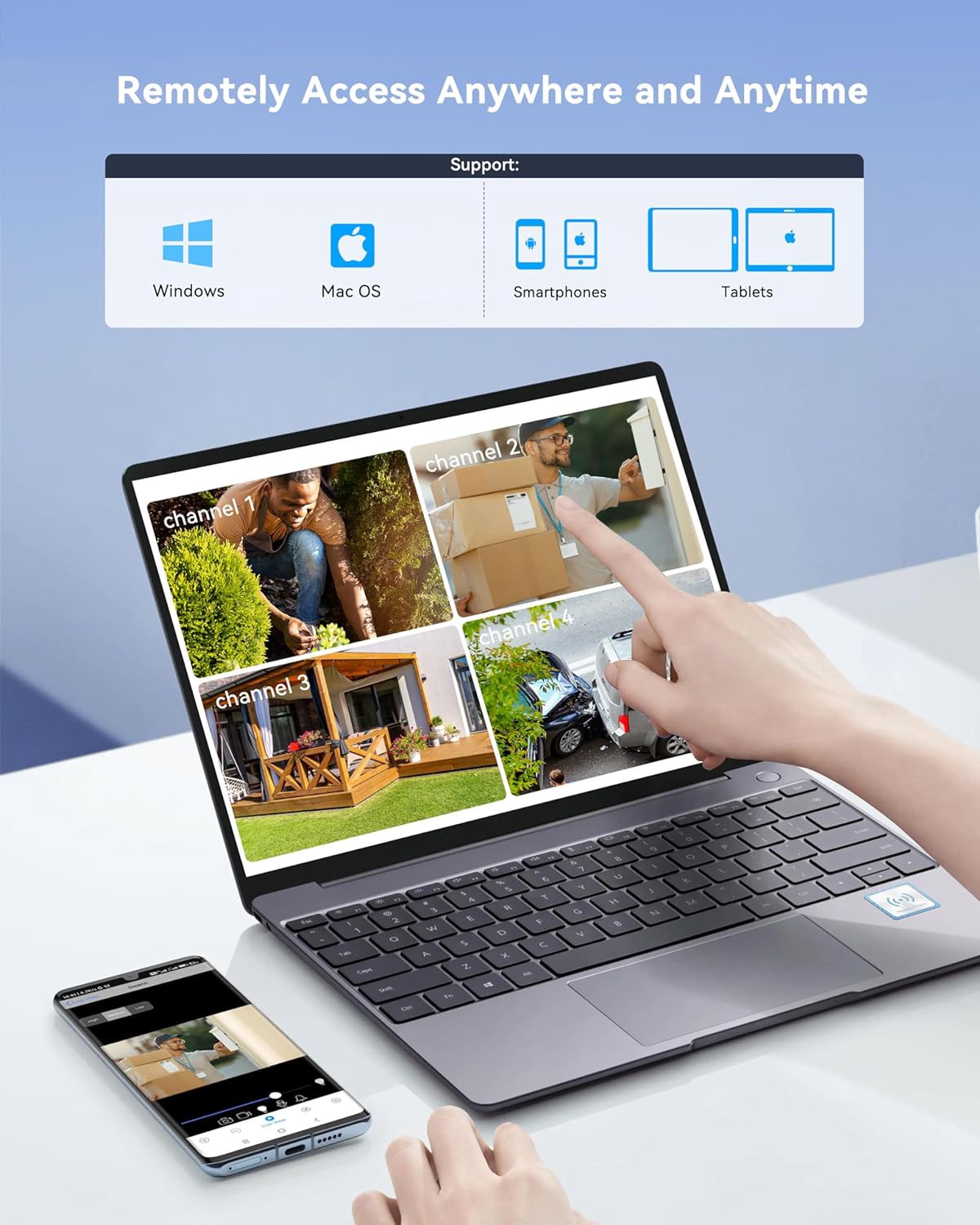 slide 6 of 6, Swann Enforcer Indoor/Outdoor 4-Camera Hardwired Bullet2Tb Hard Drive Security Camera System, 1 ct