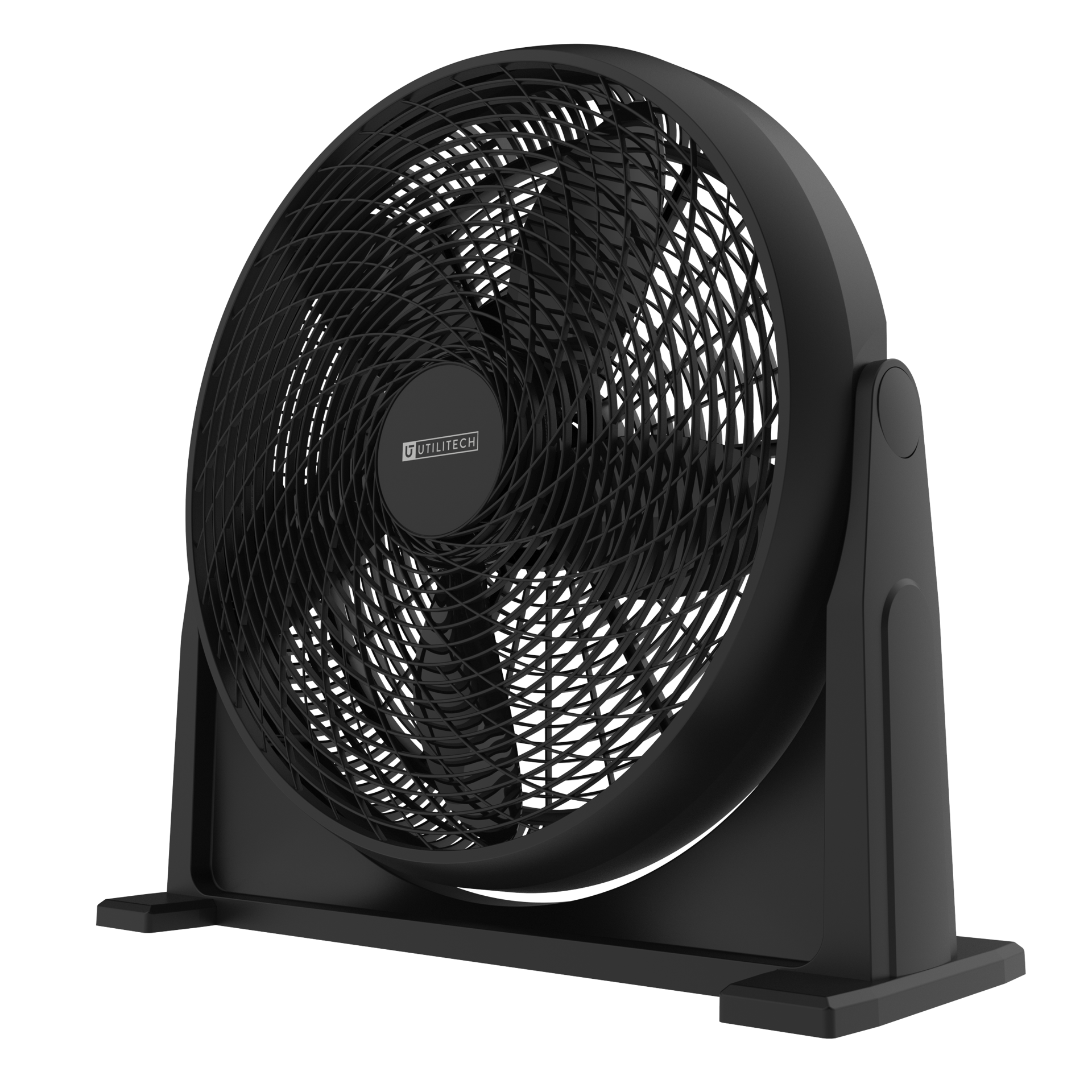 slide 2 of 6, Utilitech 20-in 120 -Volt 3 -Speed High Velocity Indoor Black Floor Fan, 1 ct