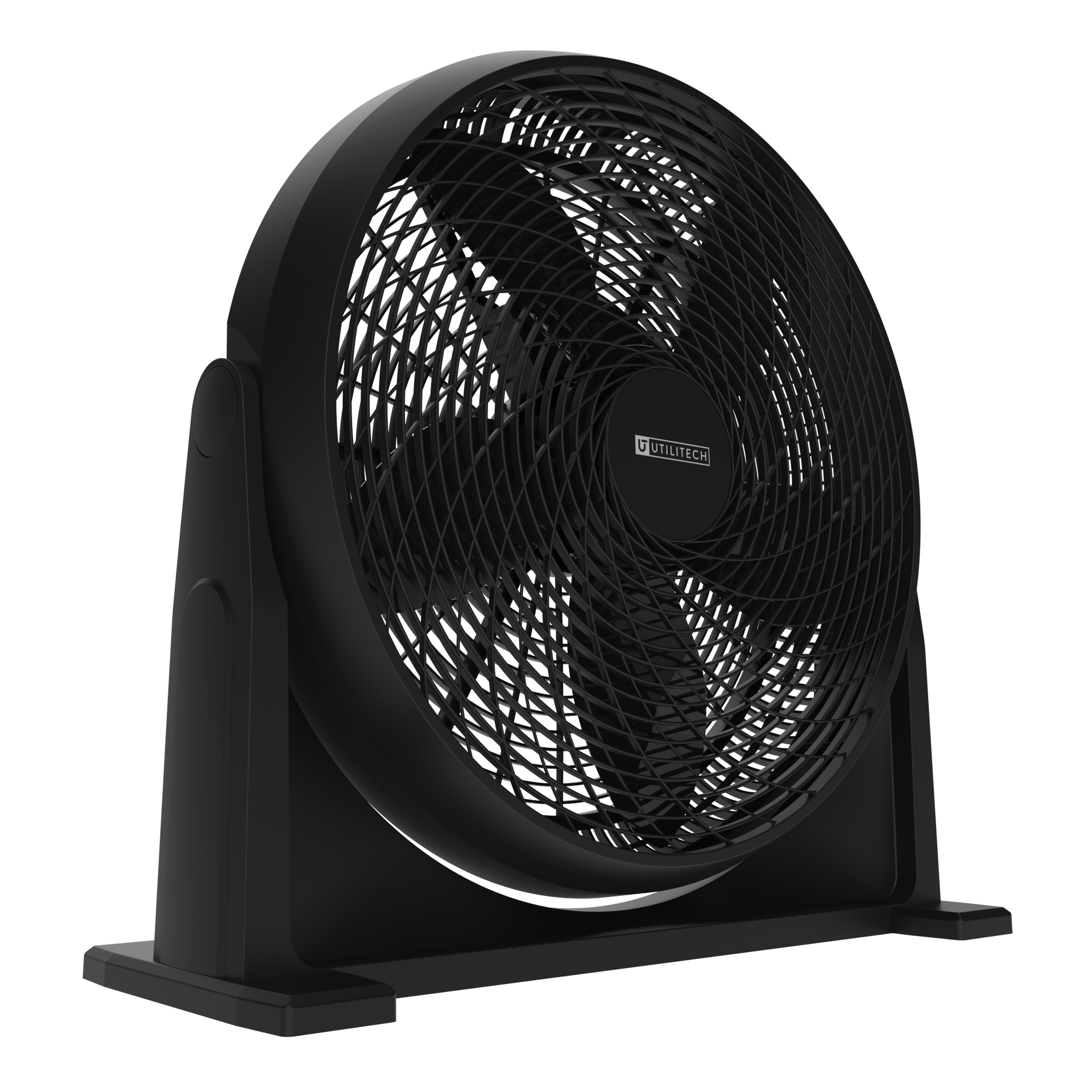 slide 4 of 6, Utilitech 20-in 120 -Volt 3 -Speed High Velocity Indoor Black Floor Fan, 1 ct