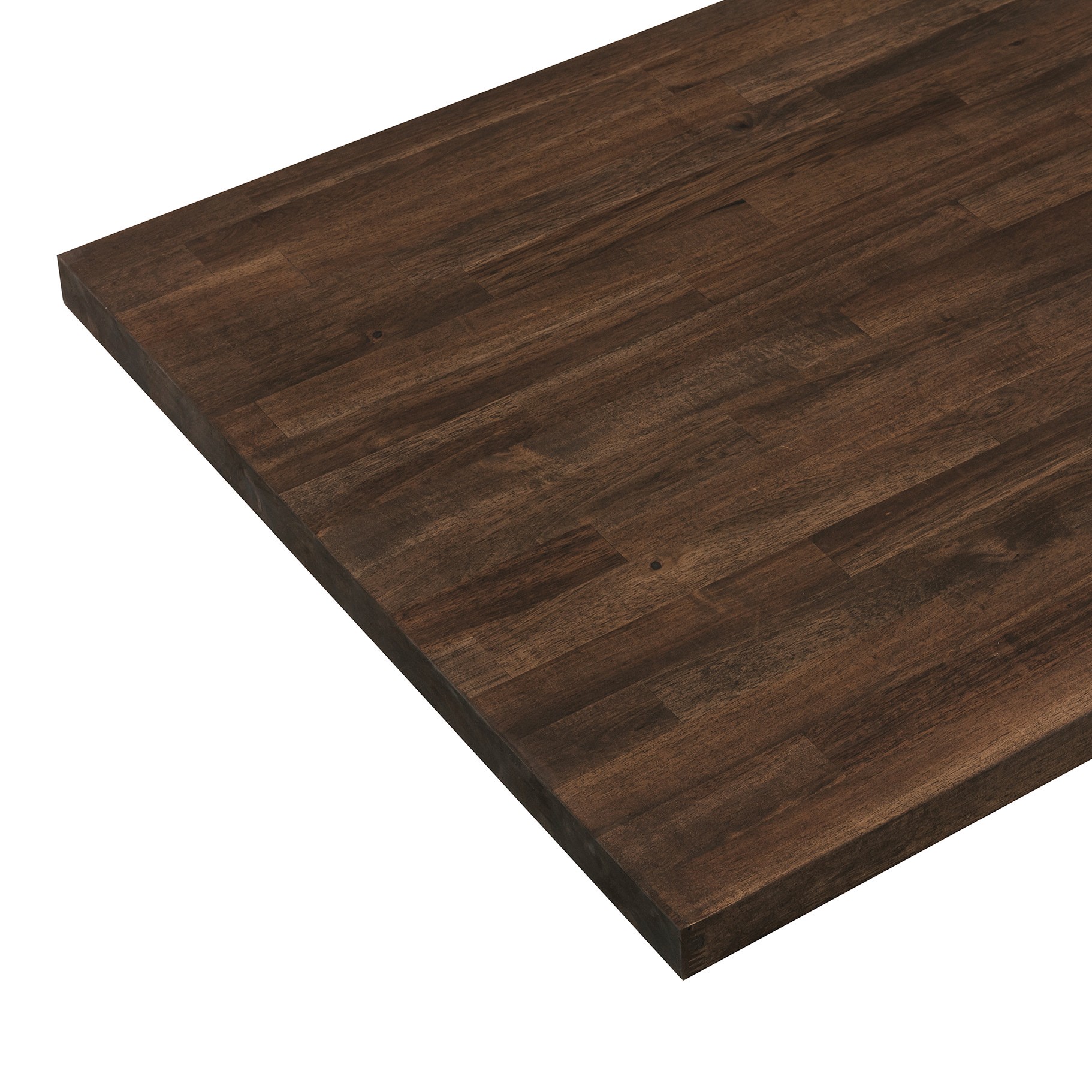slide 1 of 6, allen + roth Natural grain 4-ft x 25-in x 1.5-in Espresso Stained Acacia Wood Butcher block Countertop, 1 ct