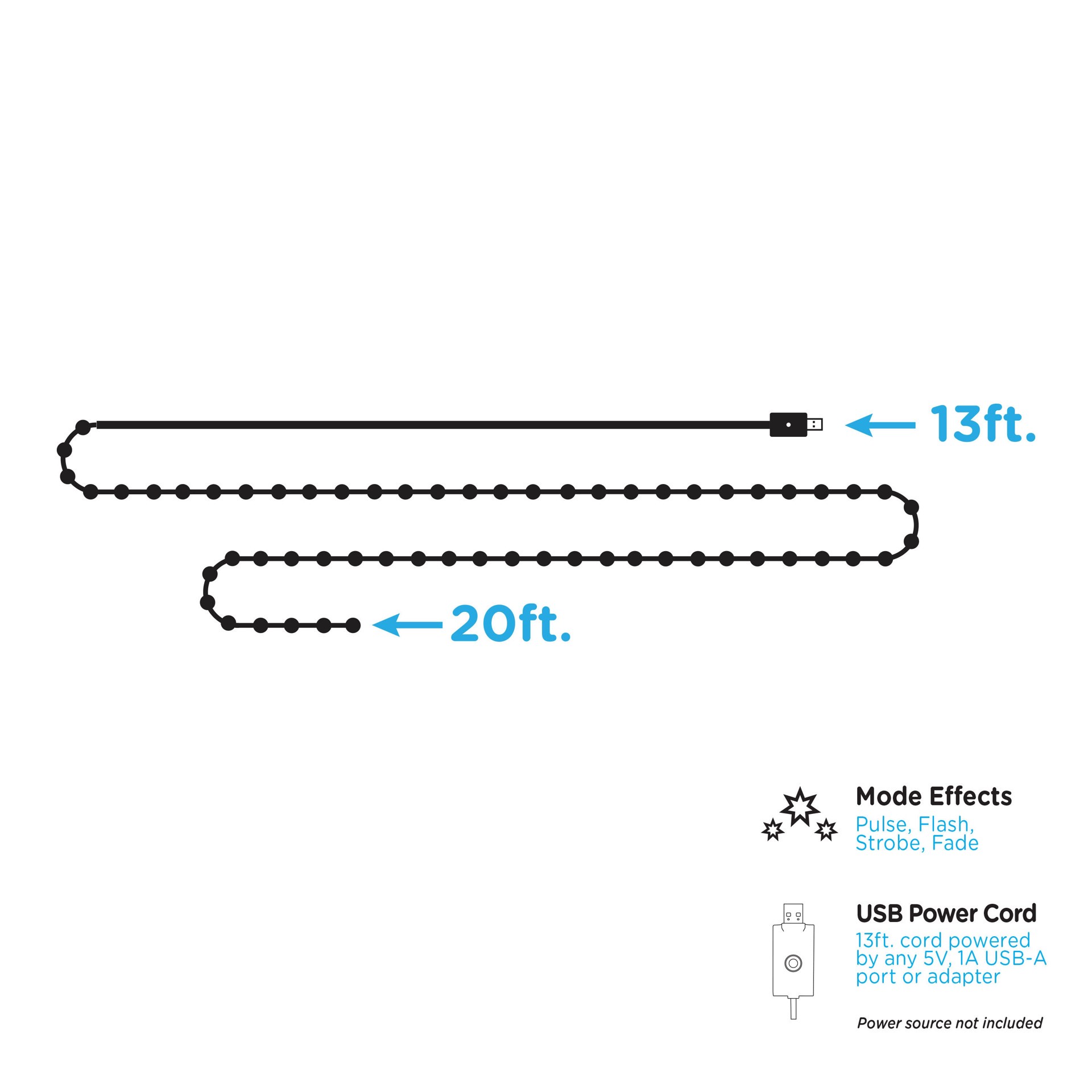 slide 3 of 6, Enbrighten 20-ft Plug-in Silver Indoor String Light with Color changing -Light LED Mini Bulbs with Remote, 1 ct