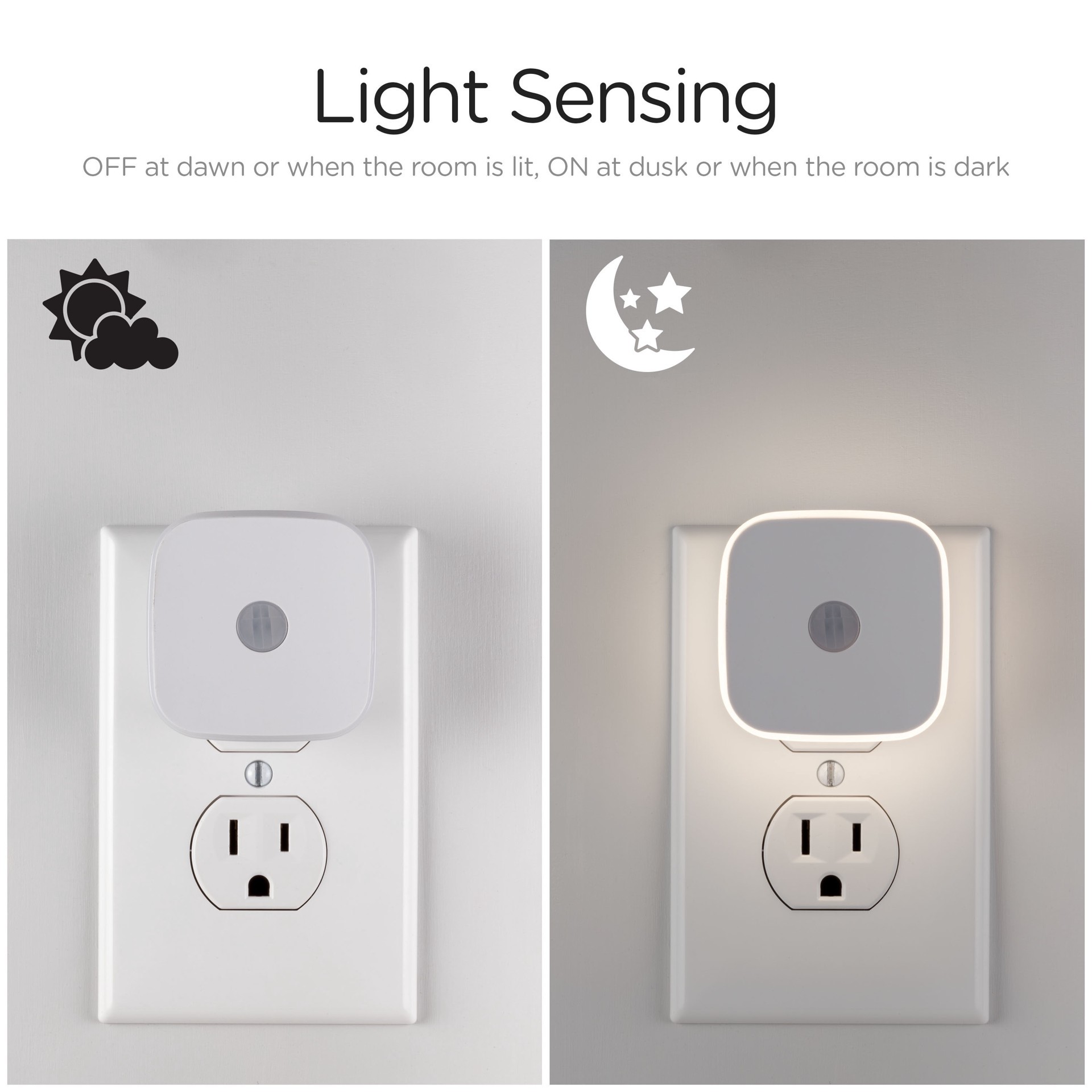 slide 4 of 6, Enbrighten Motion Sensing White LED Auto On/Off Night Light, 1 ct