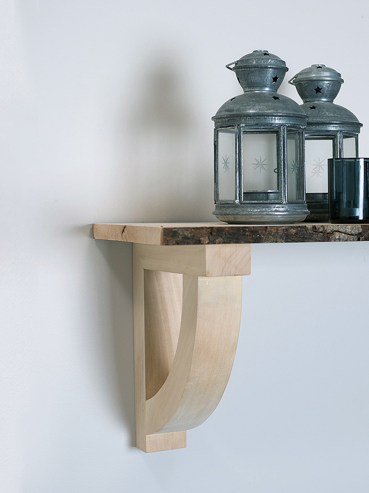 slide 5 of 5, Waddell Farmhouse arch 9-in x 11-in-Gauge Unfinished Wood Mounting Bracket, 1 ct