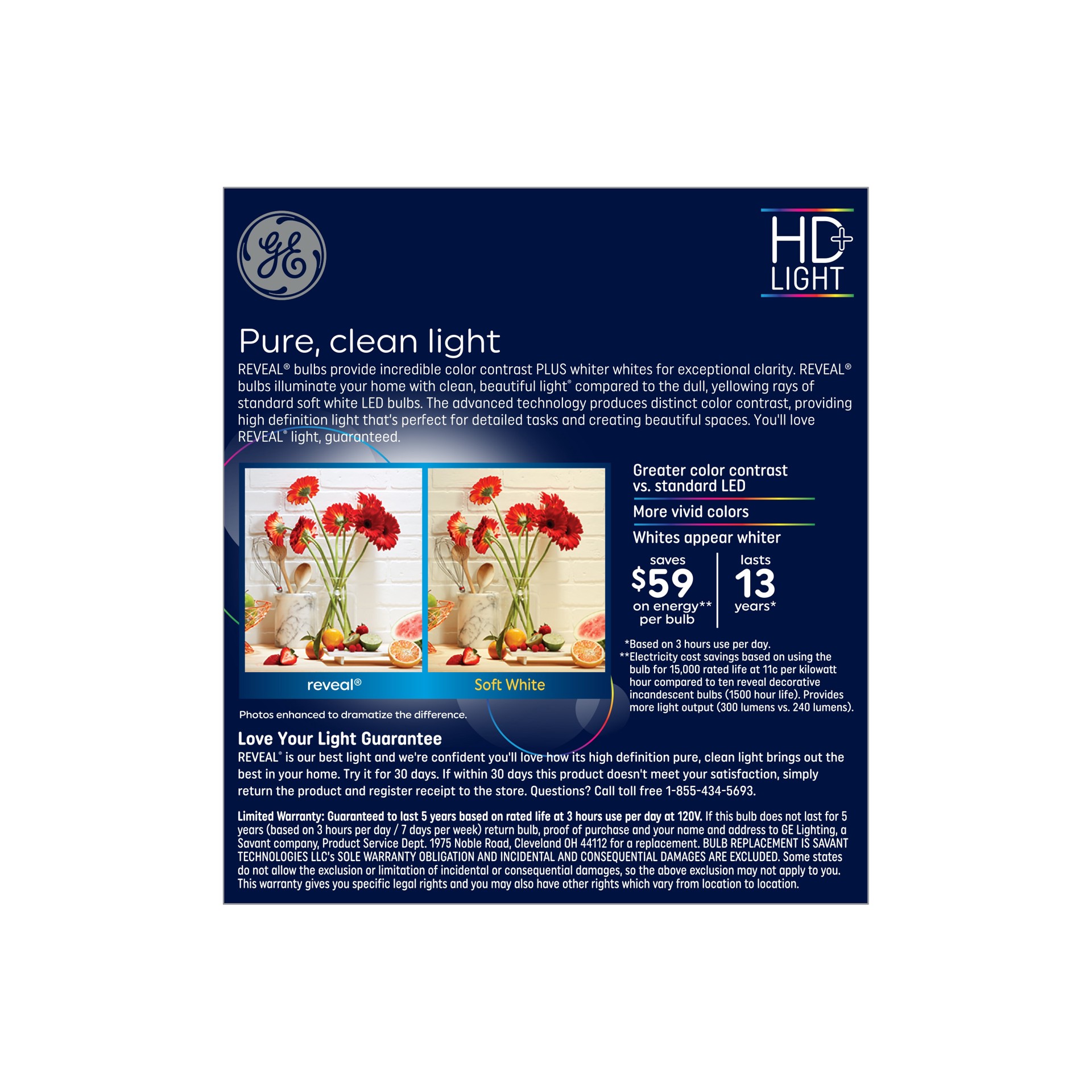slide 4 of 6, GE 40 -Watt EQ ST19 Color-enhancing Medium base (E-26) Dimmable LED Decorative Light Bulb 2 -Pack, 1 ct