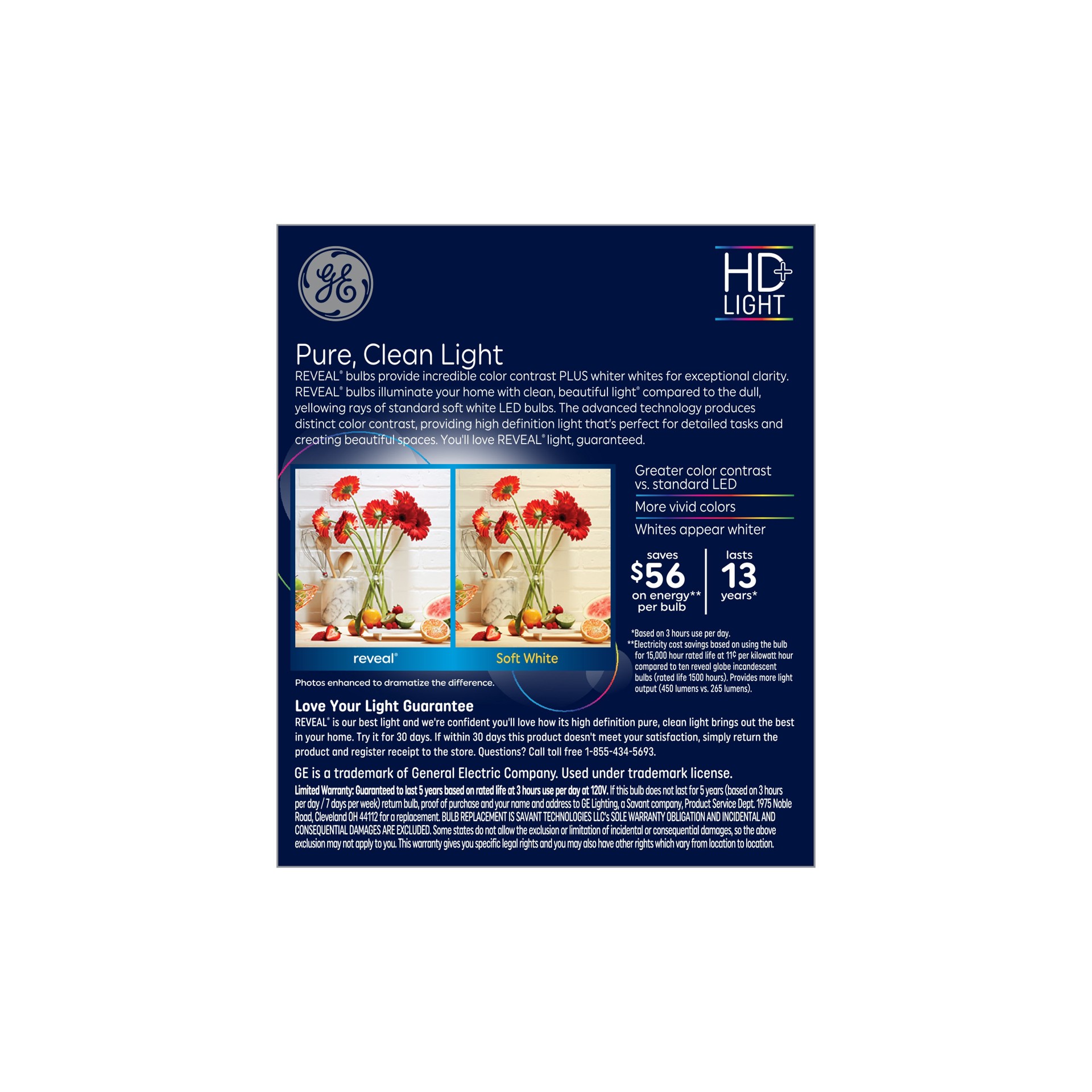 slide 3 of 6, GE 40 -Watt EQ T14 Color-enhancing Medium base (E-26) Dimmable LED Decorative Light Bulb 2 -Pack, 1 ct