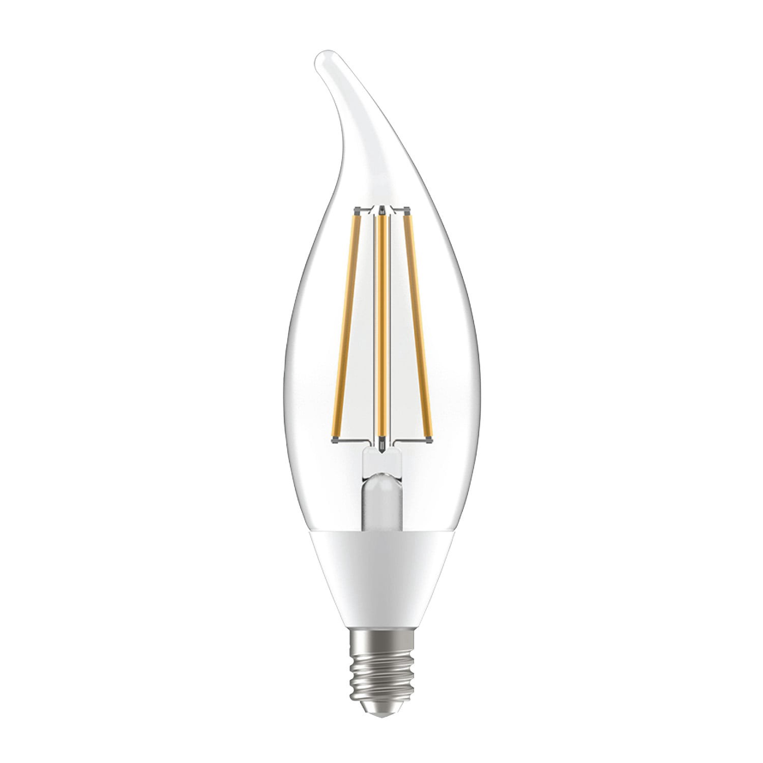 slide 3 of 6, GE LED+ Dusk to Dawn 60 -Watt EQ CA11 Daylight Candelabra base (E-12) LED Decorative Light Bulb 2 -Pack, 1 ct