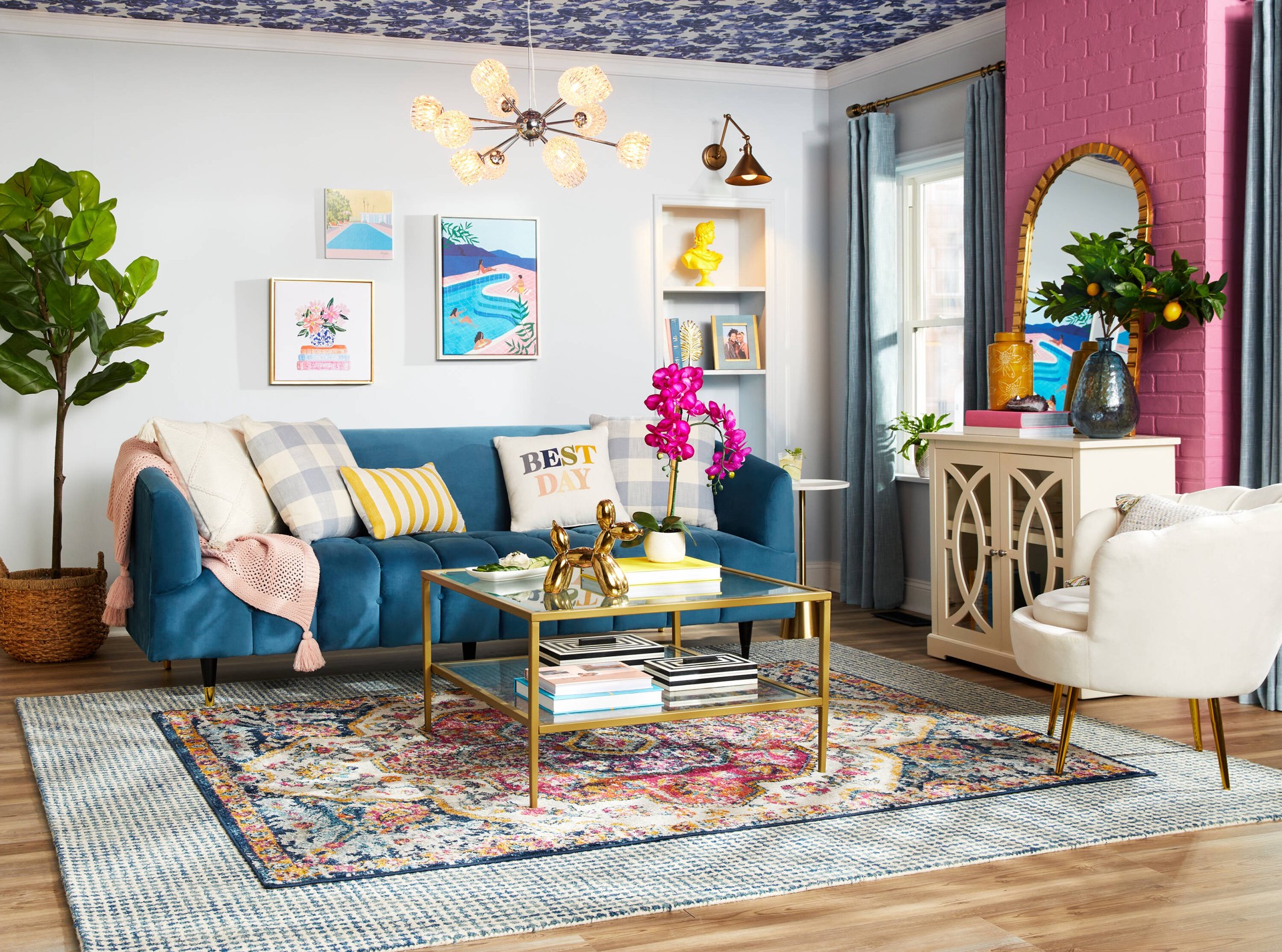 slide 3 of 6, allen + roth 20-in x 20-in Off-white Square Indoor Decorative Pillow, 1 ct