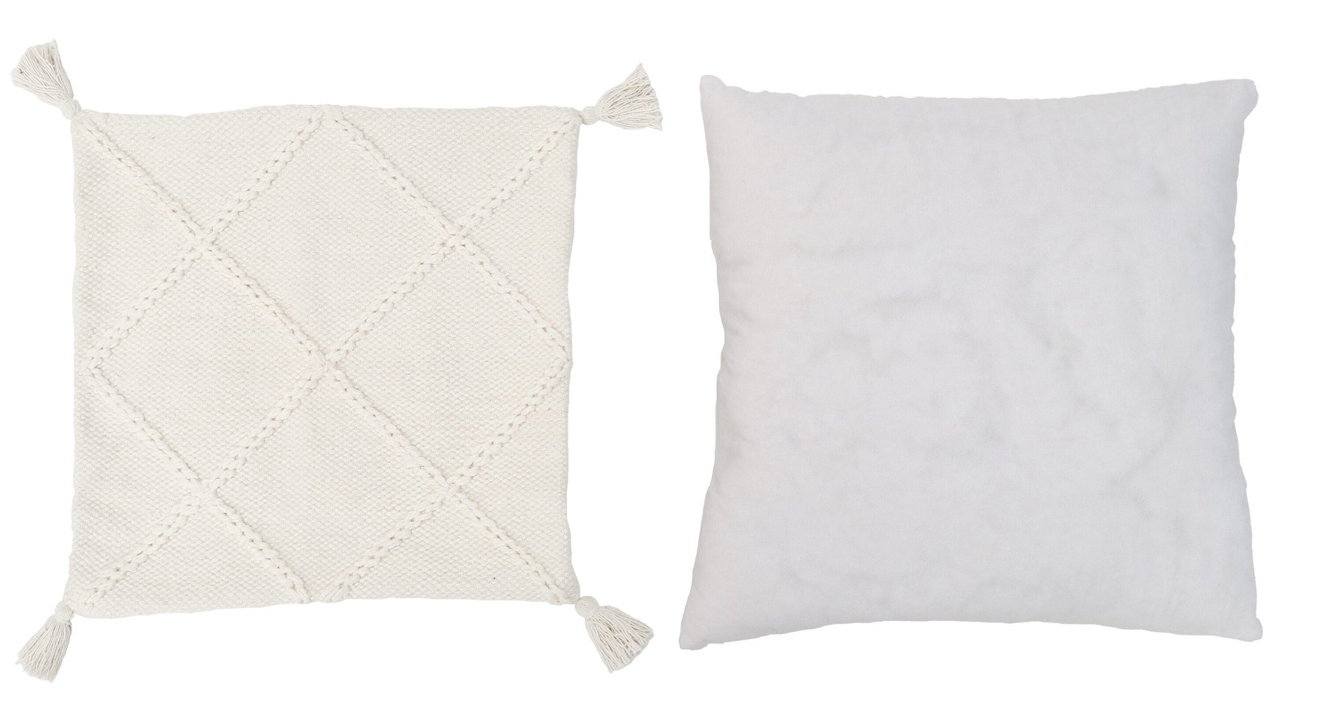 slide 6 of 6, allen + roth 20-in x 20-in Off-white Square Indoor Decorative Pillow, 1 ct