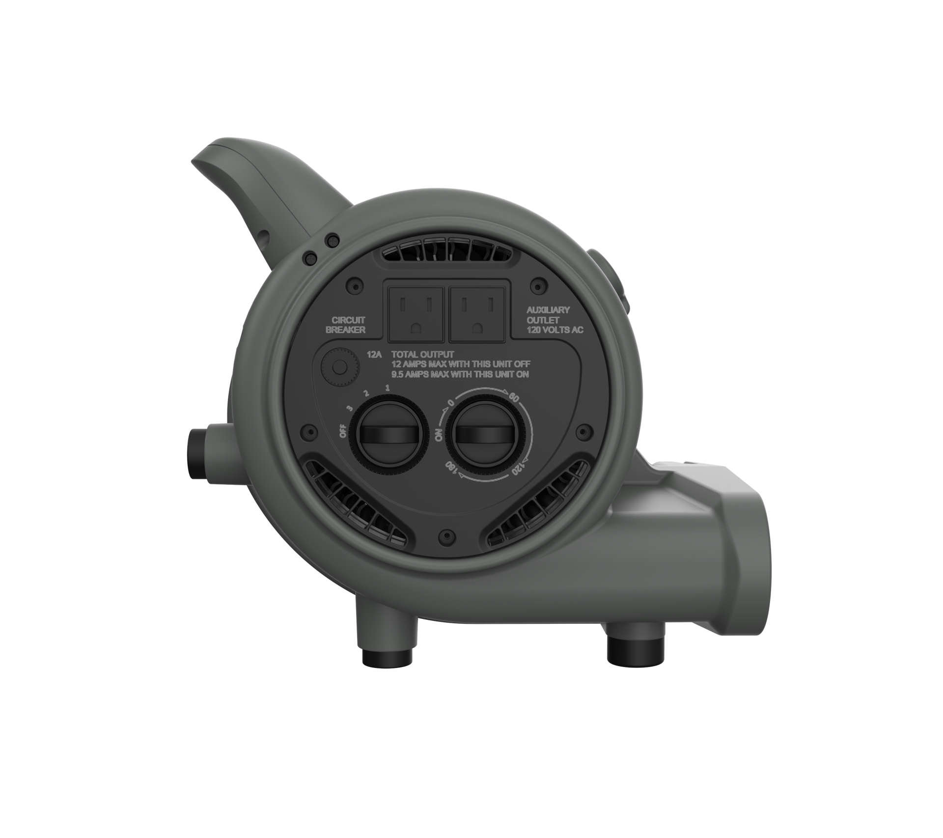 slide 4 of 6, Utilitech Air Mover 1/4-HP 900-CFM Centrifugal Daisy Chain Compatible Indoor Blower Fan with Timer, 1 ct